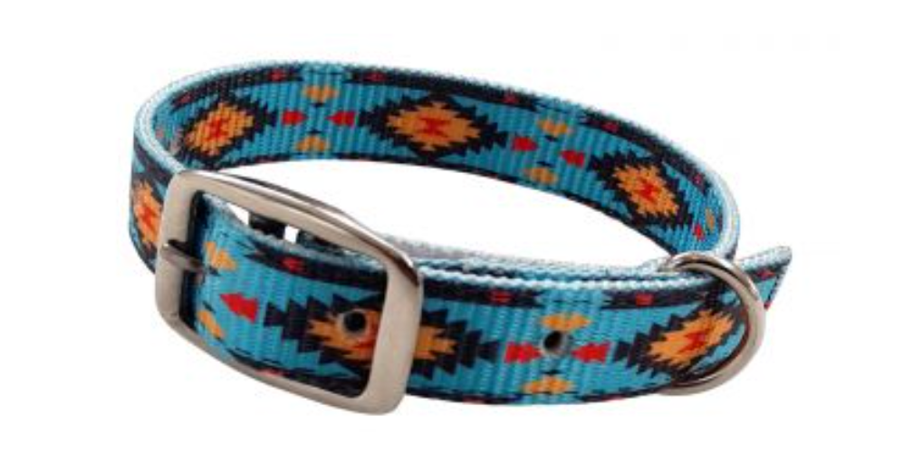 Teal Southwest Nylon Collar
