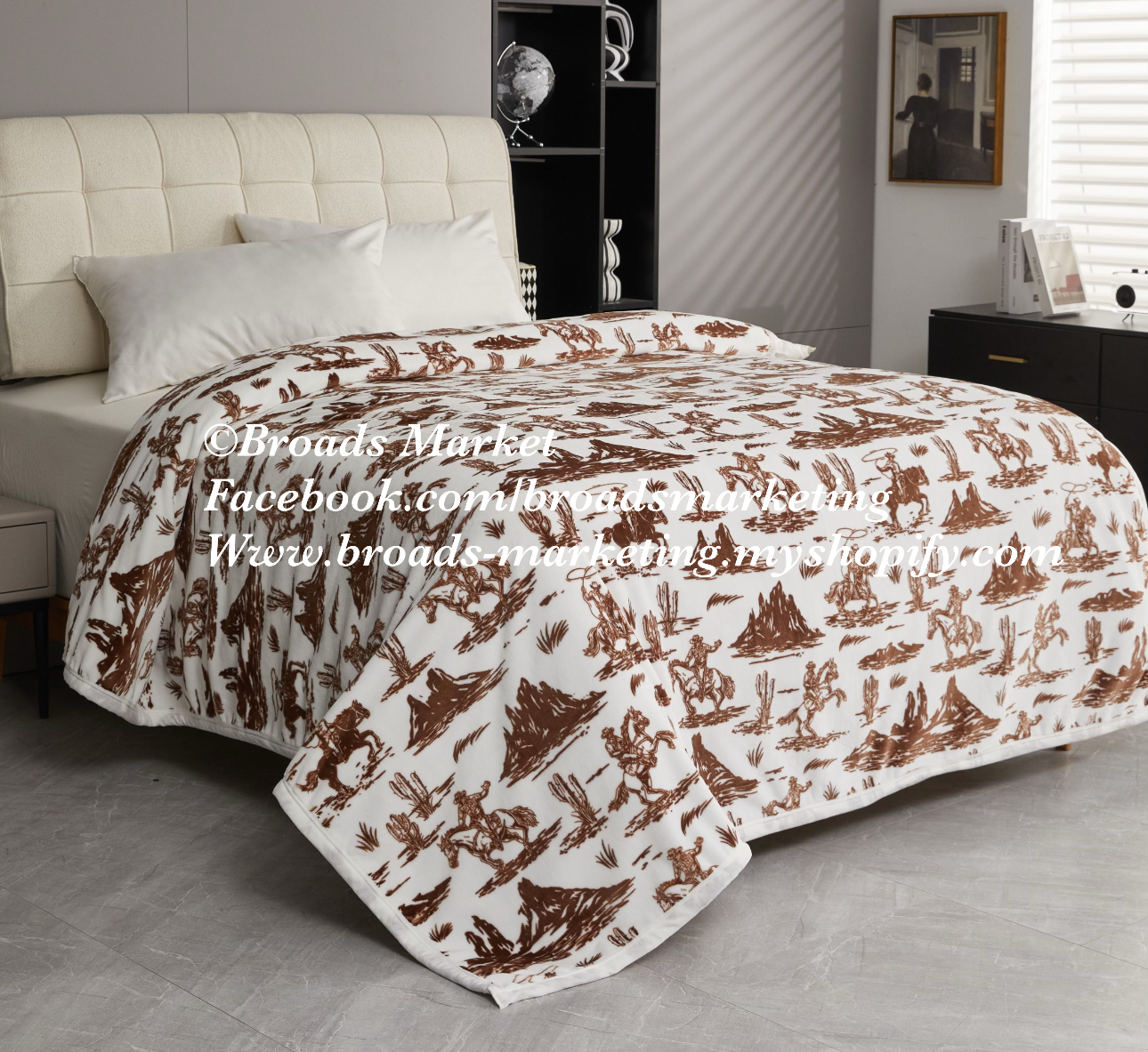 Ranch Cowboy Vanda Super Plush Blanket