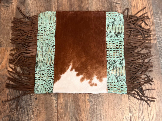 Fringe Leather embossed pillows