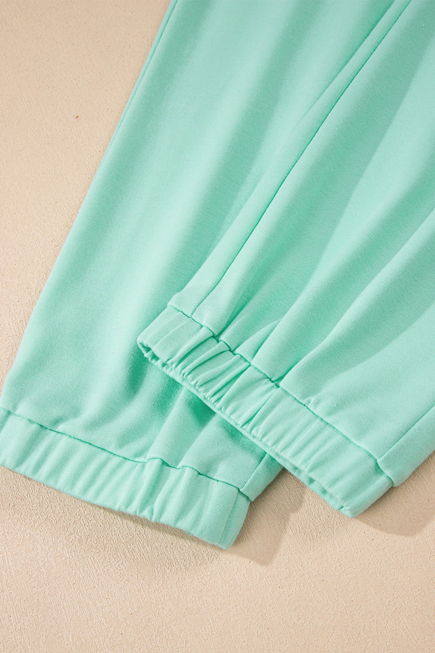 Solid V-Neck Tee & Drawstring Pants Set