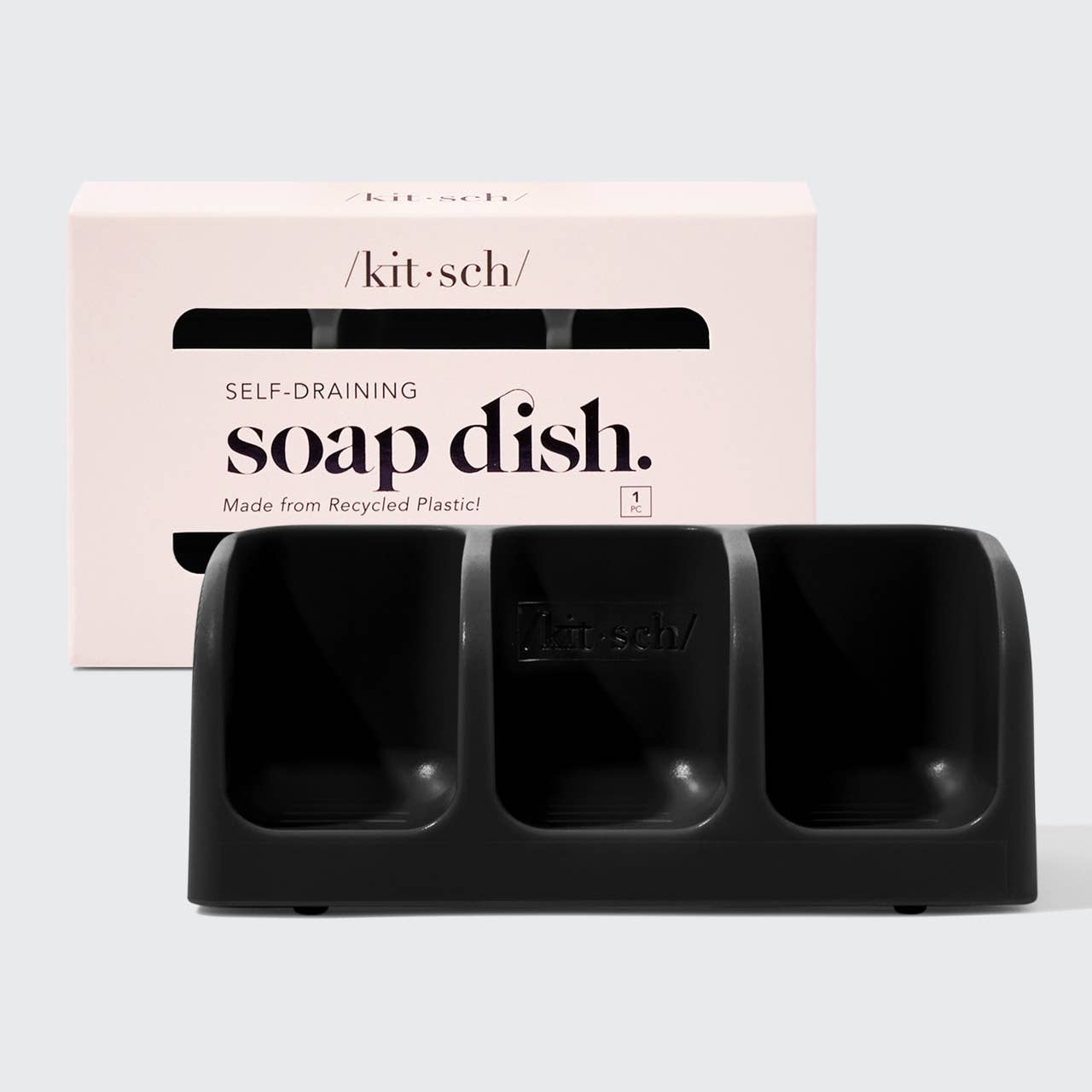 Self-Draining Soap Dish - Black By KITSCH