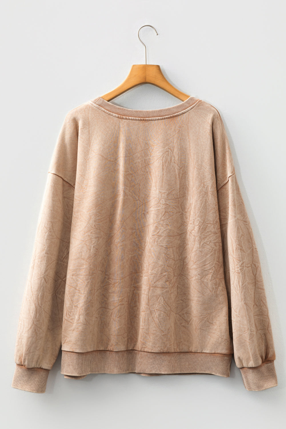 Plus Size Saved by Grace Embroidered Mineral Wash Sweatshirt