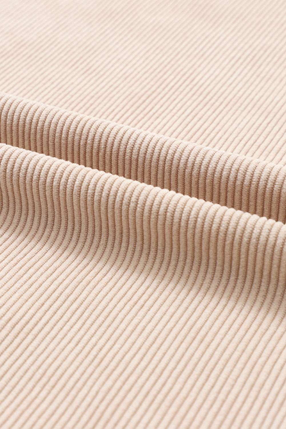 Solid Ribbed Corduroy Long Sleeve Oversized Sweatshirt