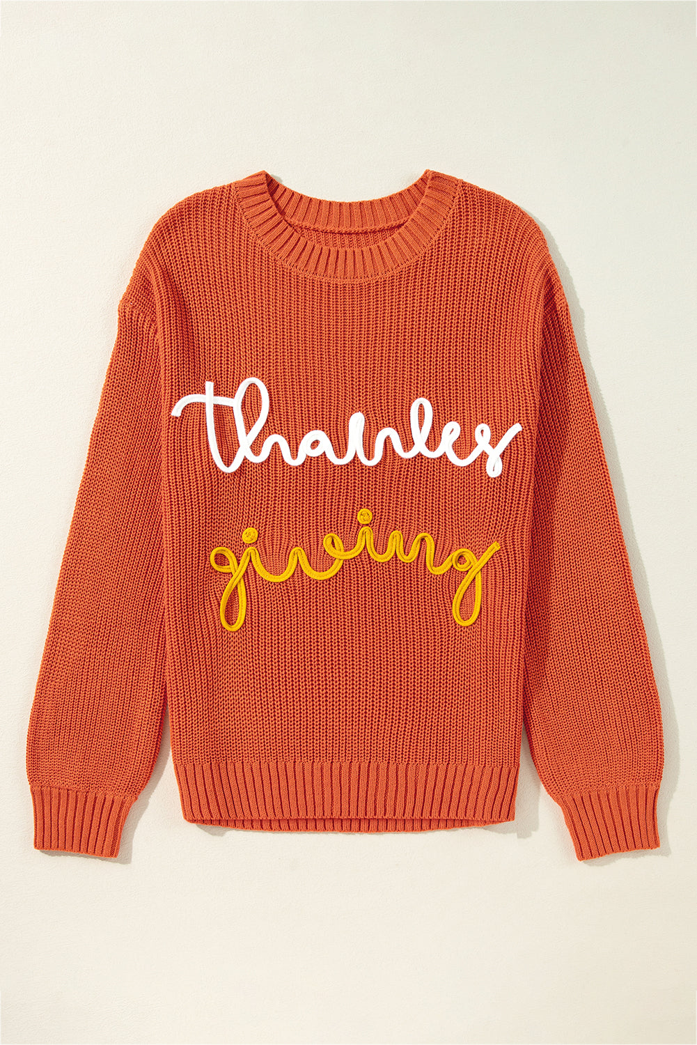 Thanksgiving Long Sleeve Crew Neck Sweater