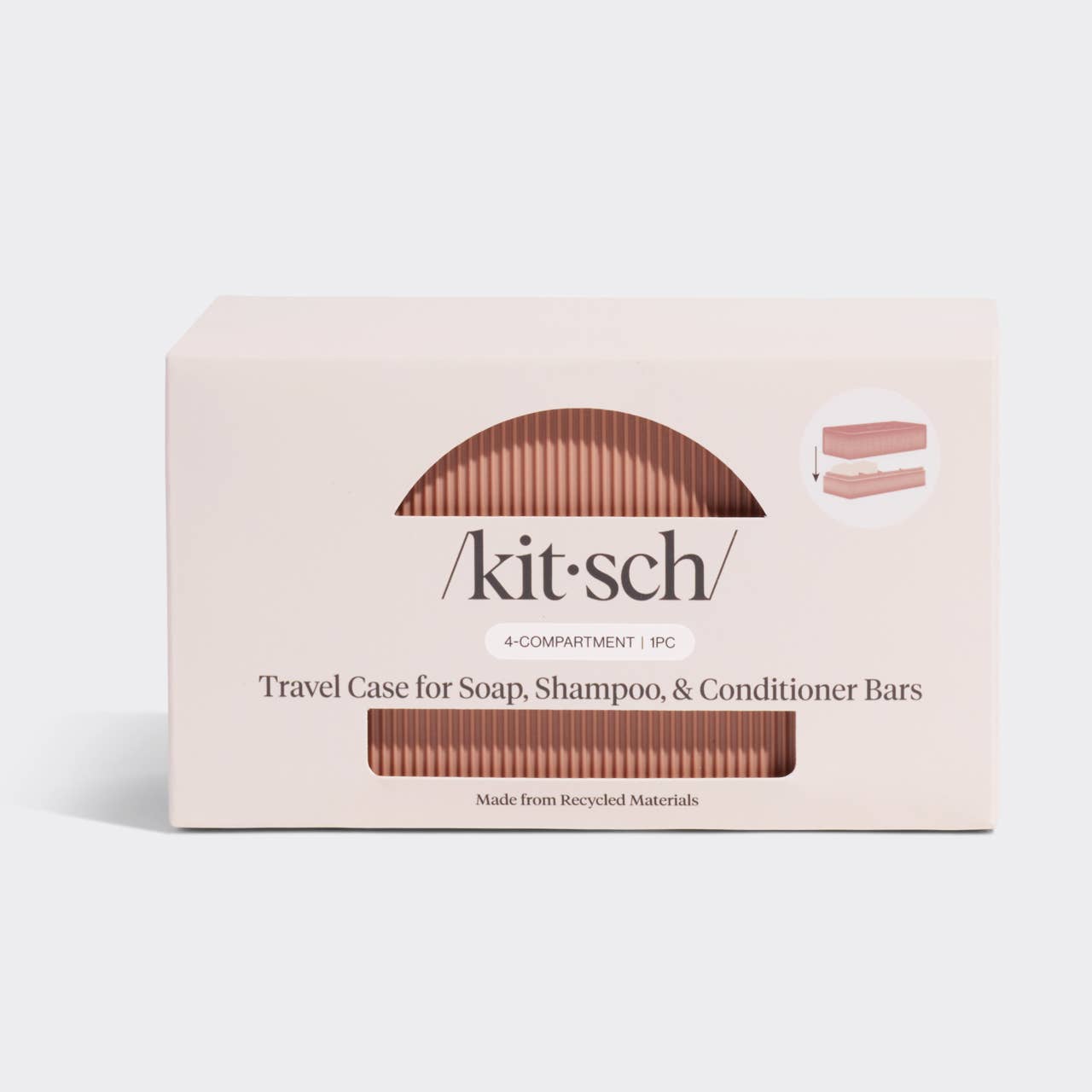 4-Compartment Travel Case - Terracotta by Kitsch