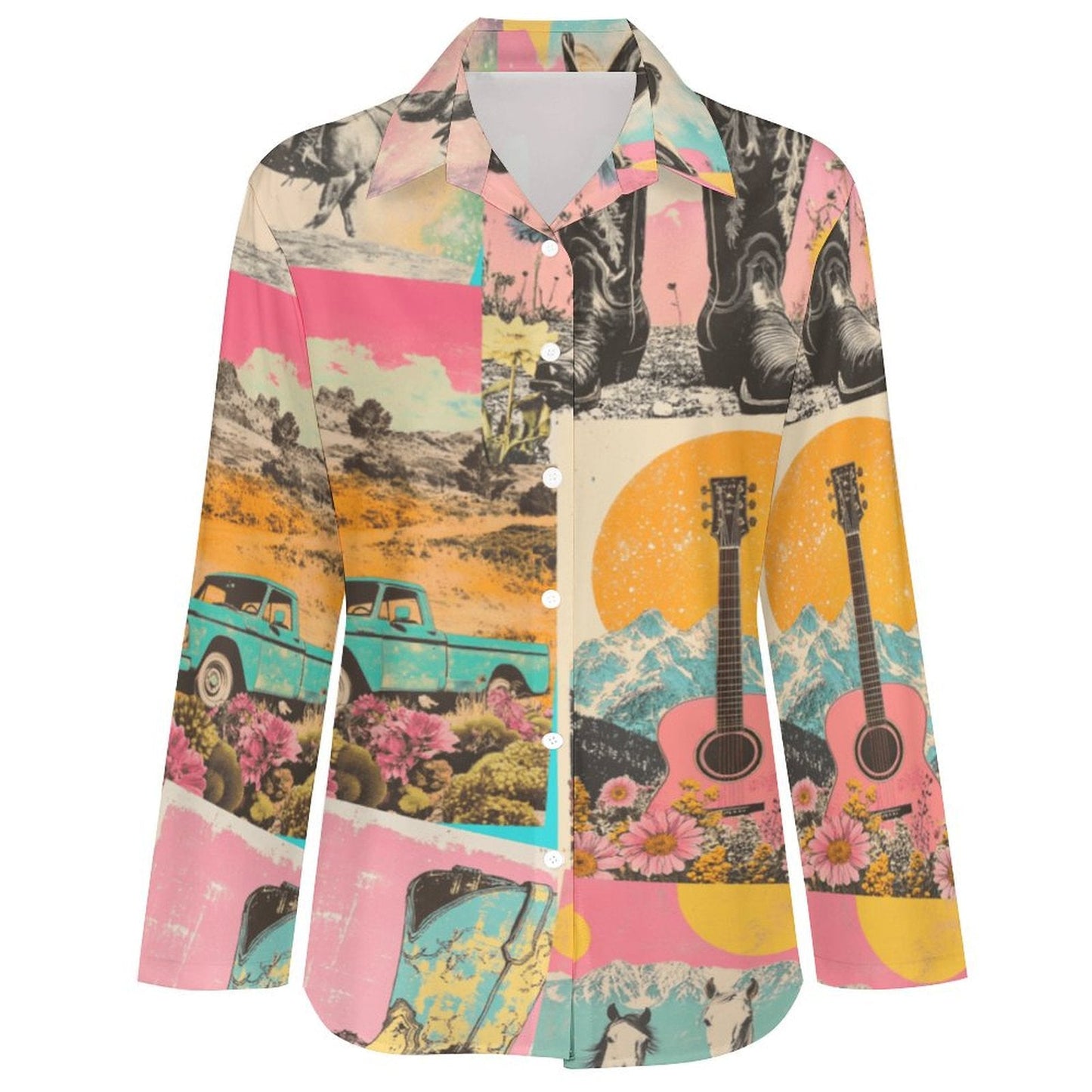 Pop Western Wanted Button Up Blouse