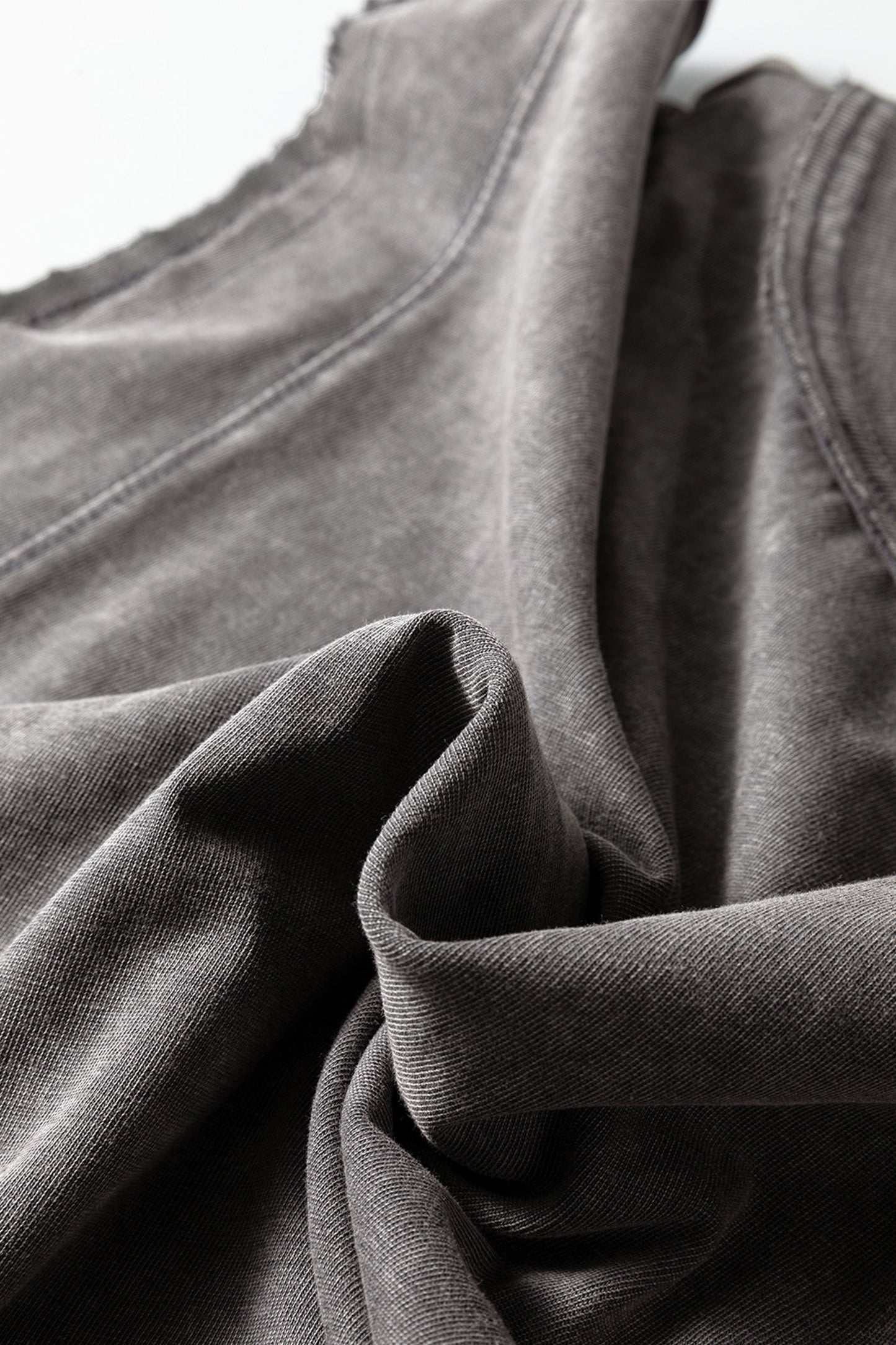 Solid Mineral Wash Boxy Tank Top