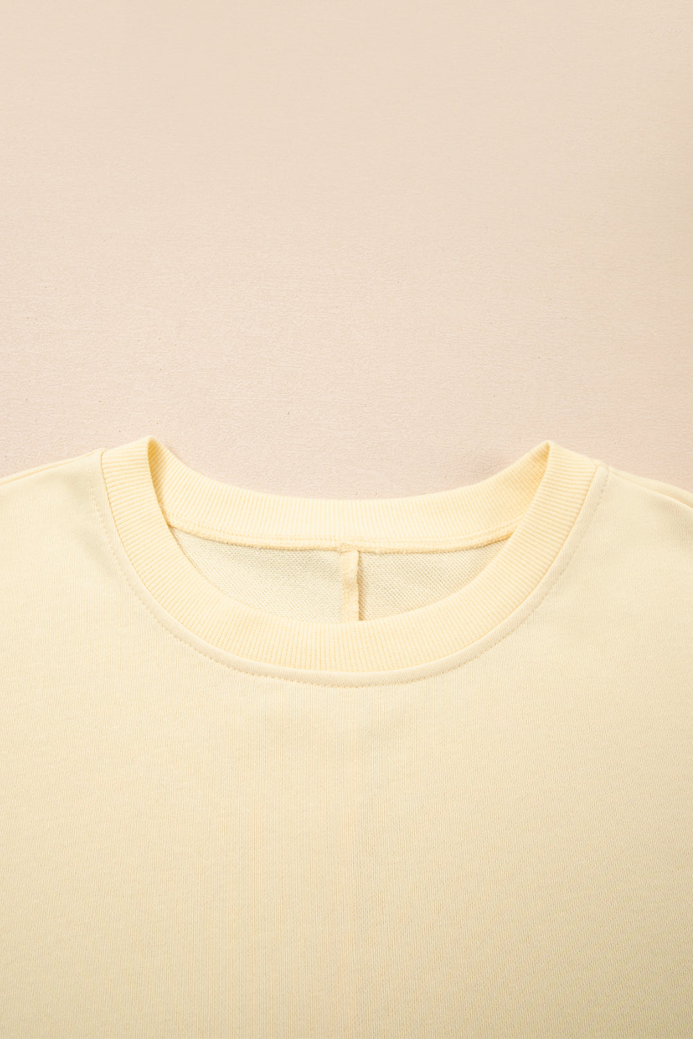 Solid Faux Layered Patchwork Crewneck Sweatshirt