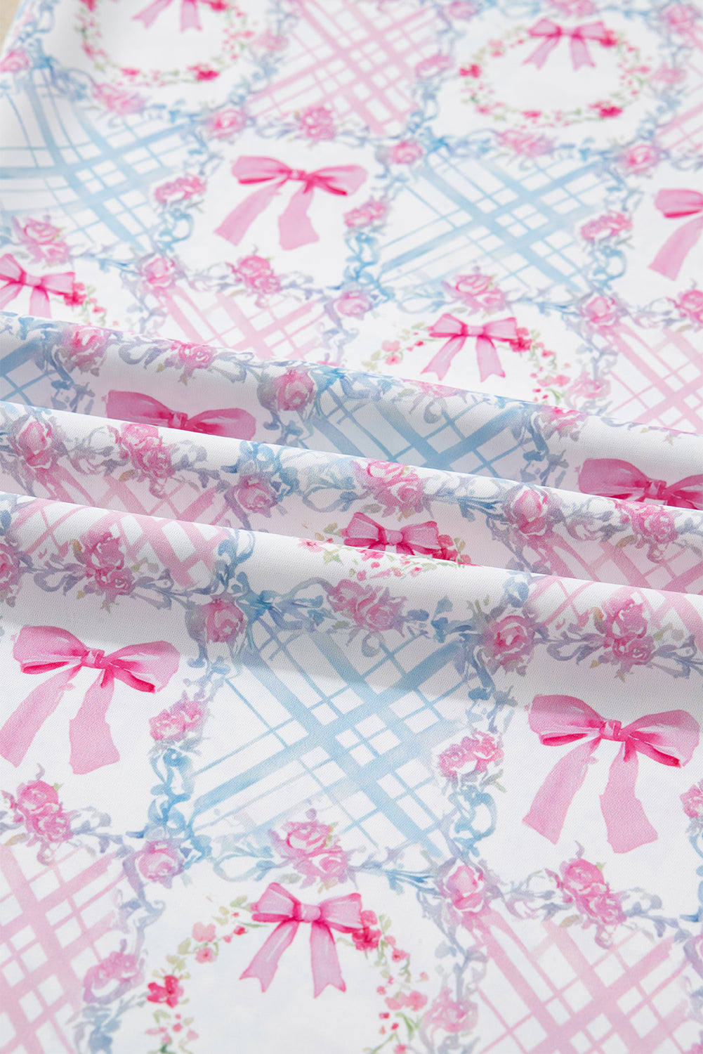 Bow Wreath Christmas Holiday Pajama Set