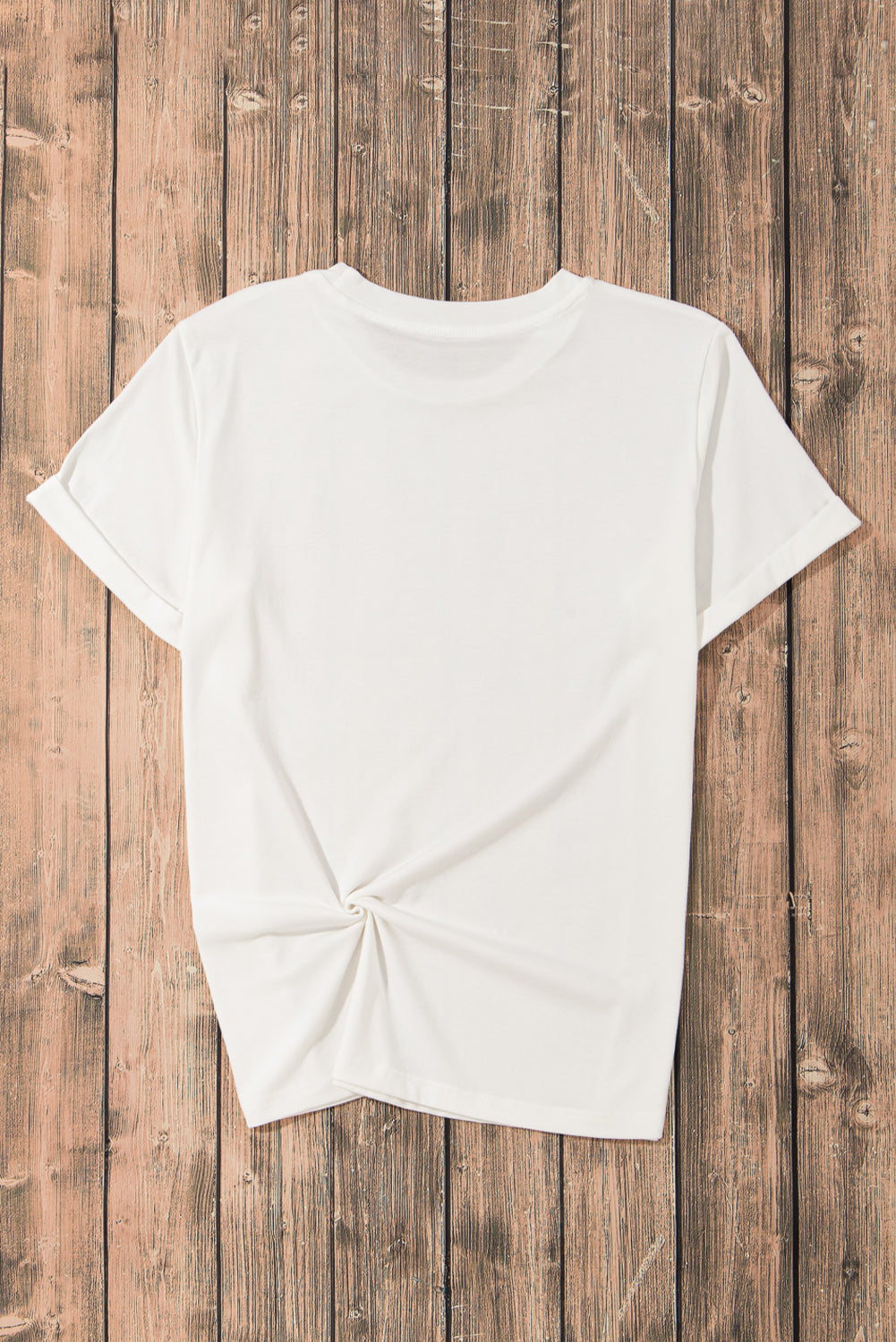 Solid Short Sleeve Crew Neck Tee