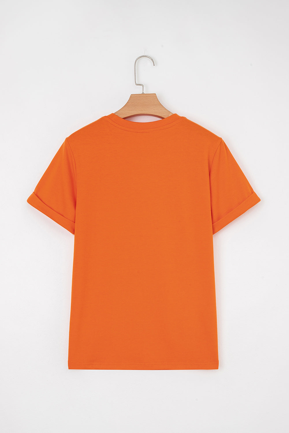 Solid Short Sleeve Crew Neck Tee