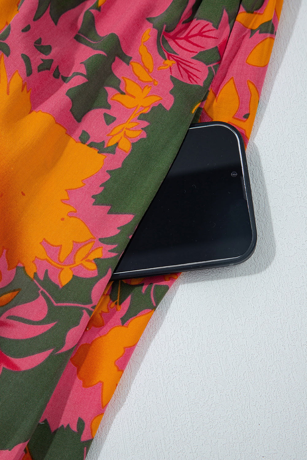 Floral Puff Sleeve Smocked Bodice Ruffle Maxi Dress