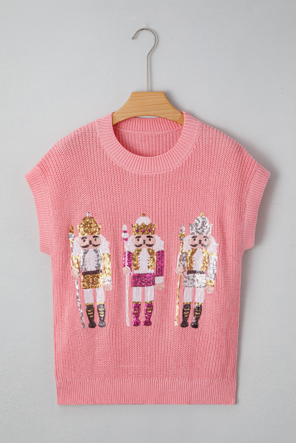 Nutcracker Sequin Short Sleeve Sweater