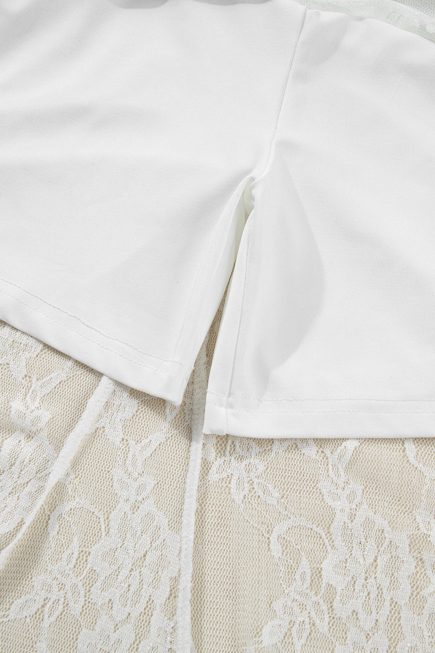 Floral Sheer Lace Flowy Maxi Skirt