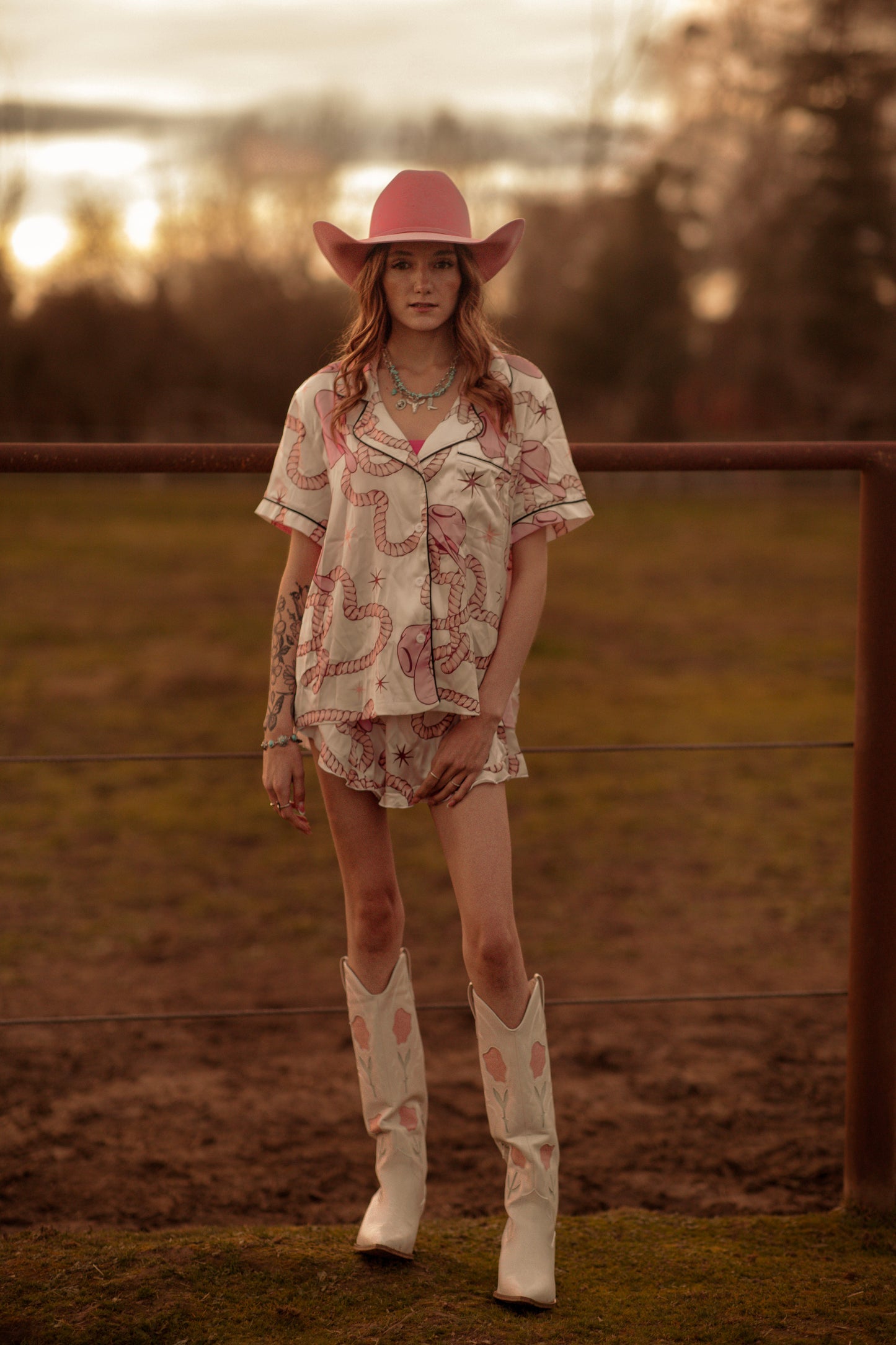 Cowboy Heart Roper Silky Pajama Sets