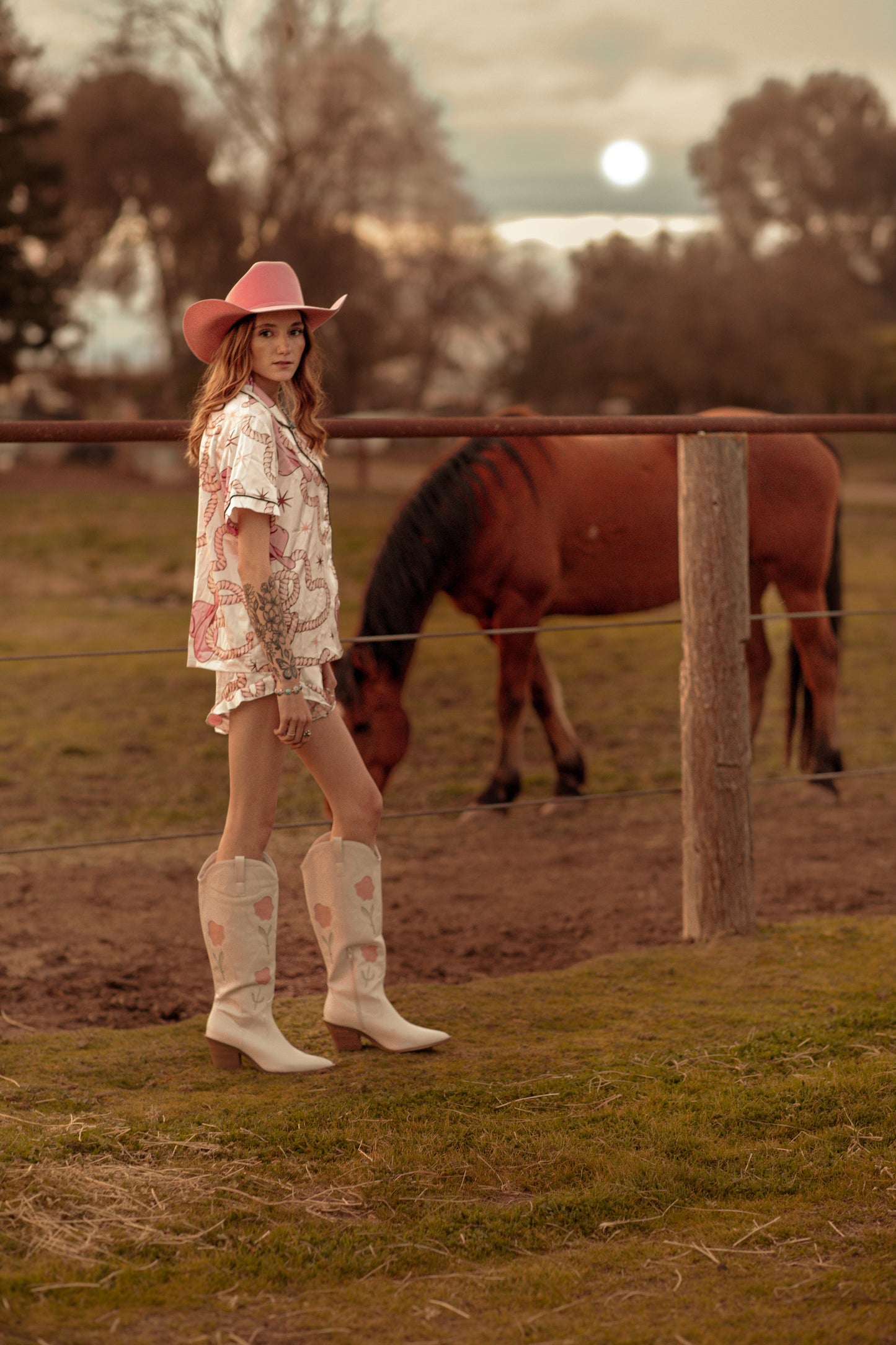 Cowboy Heart Roper Silky Pajama Sets