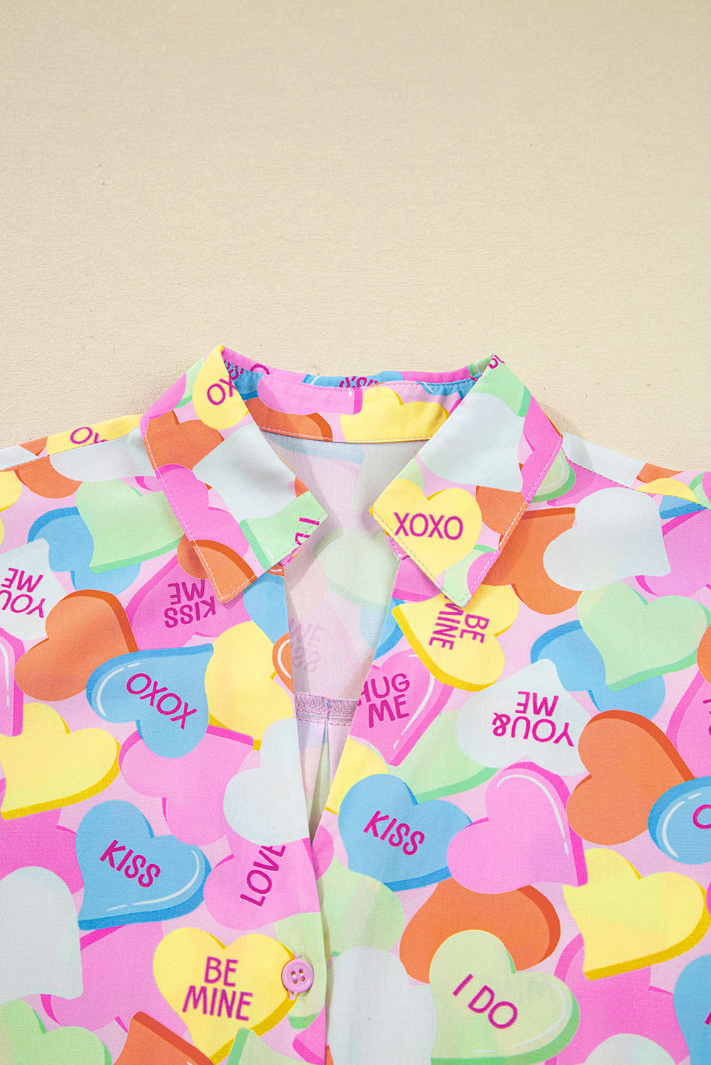 Valentine's Heart Candy Shirt and Shorts Pajama Set