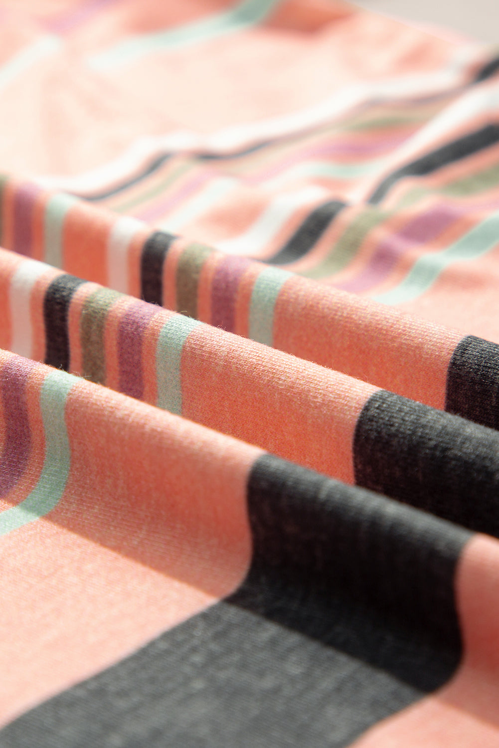 Stripe Short Sleeve Crew Neck T-Shirt