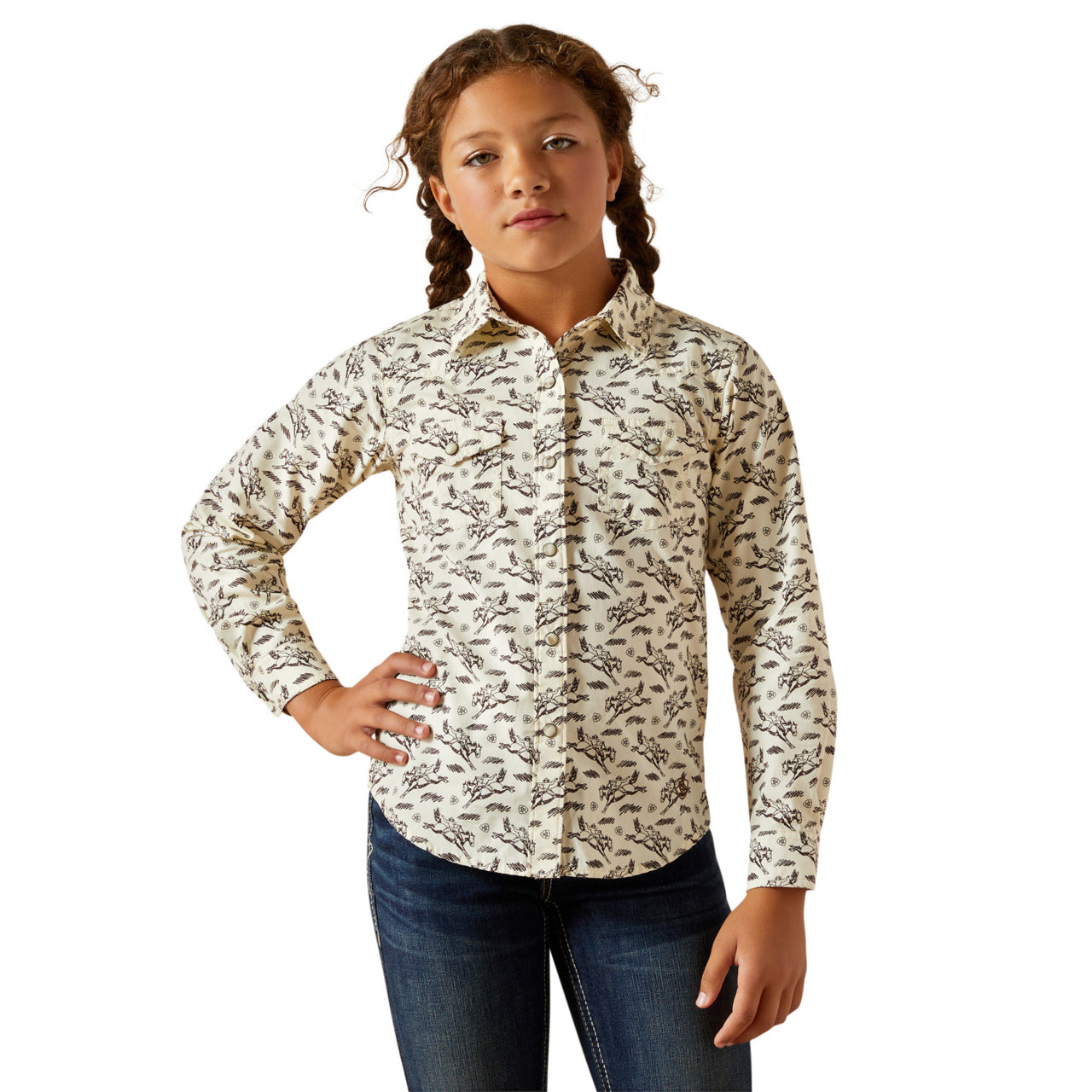 Ariat Girls Rodeo Time Western Shirt