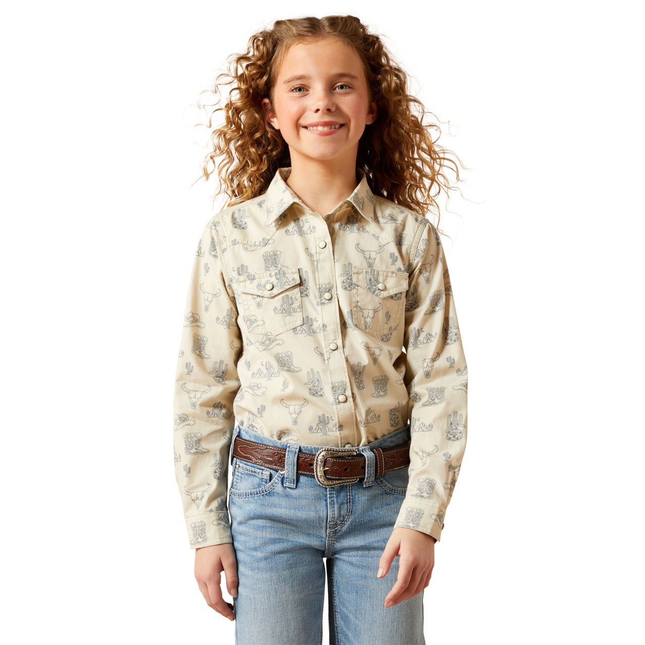 Ariat Girls Mila Desert Print Western Shirt