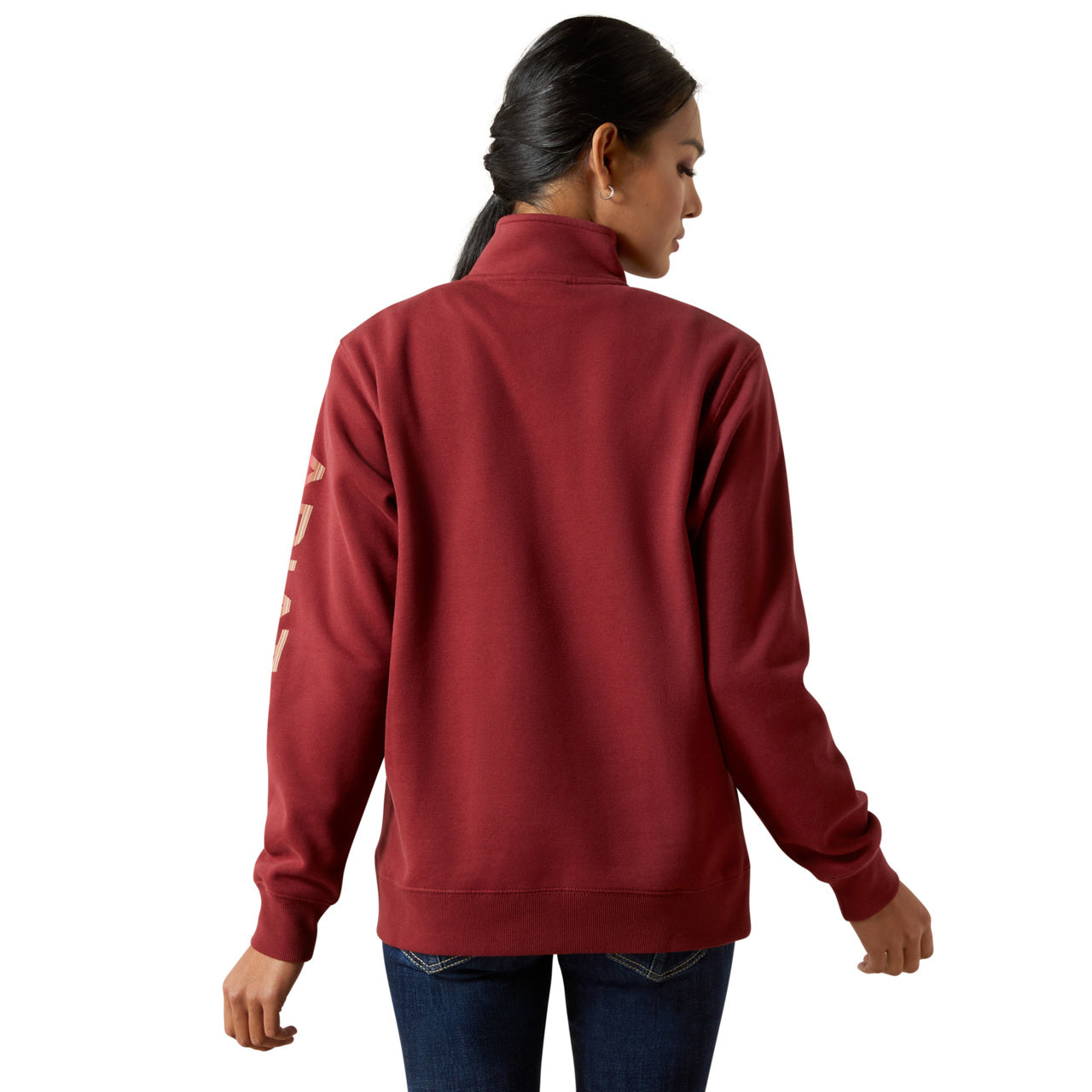 Ariat Women's Burnt Russet Logo 1/2 Zip Sweatshirt