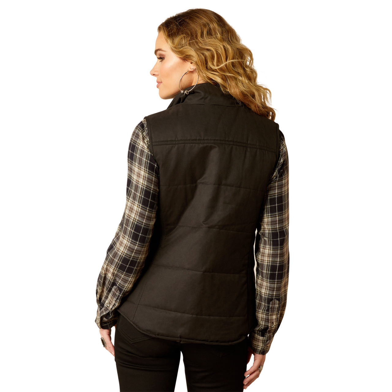 Ariat Women's Black Western Yoke Grizzly Insulated Vest
