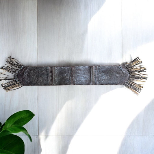 6ft tooled leather table runner