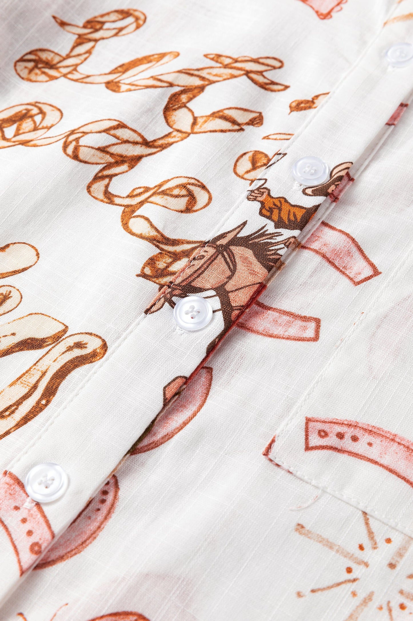 Western Rodeo Cowgirl Buttoned Long Sleeve Shirt