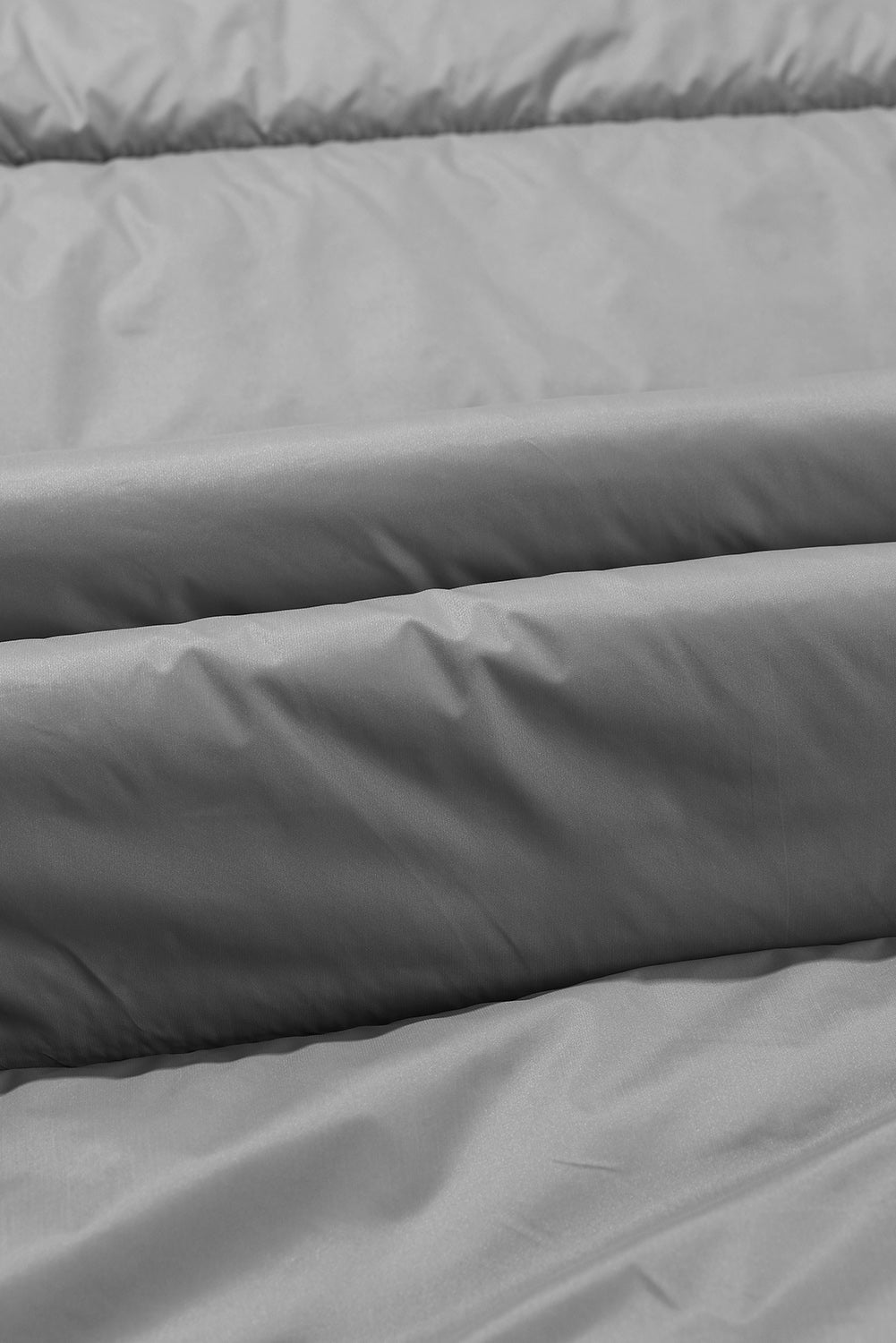 Solid Quilted Long Hooded Vest Coat