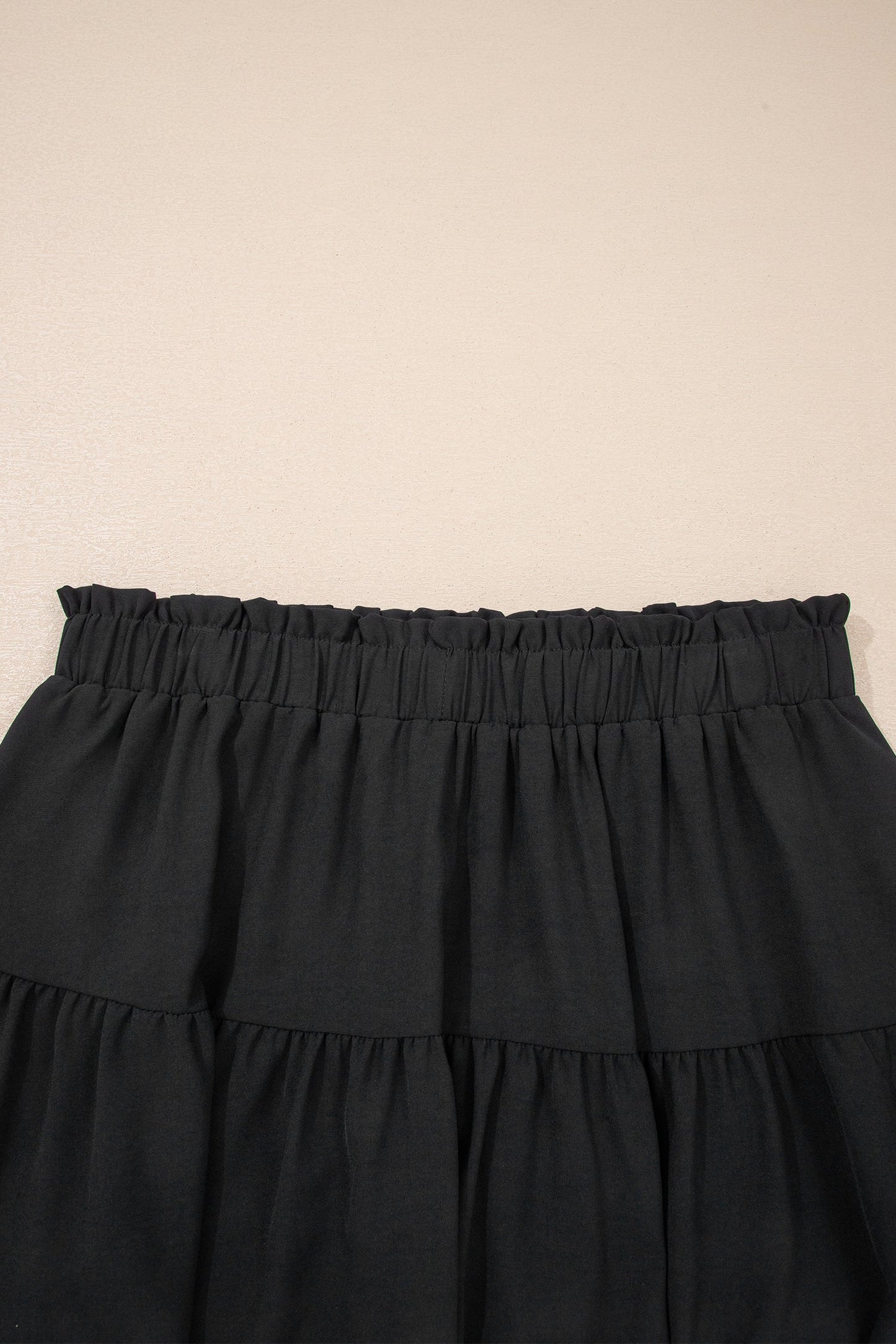 Plus Size Boho Frilled Elastic Waist Shorts