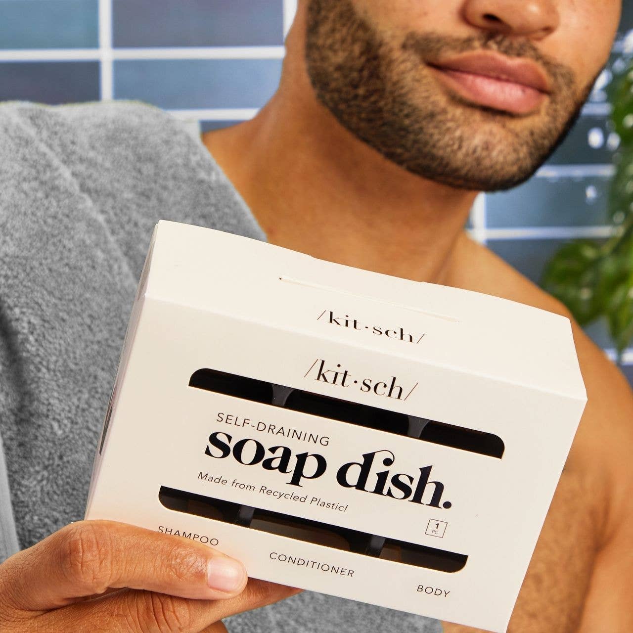 Self-Draining Soap Dish - Black By KITSCH