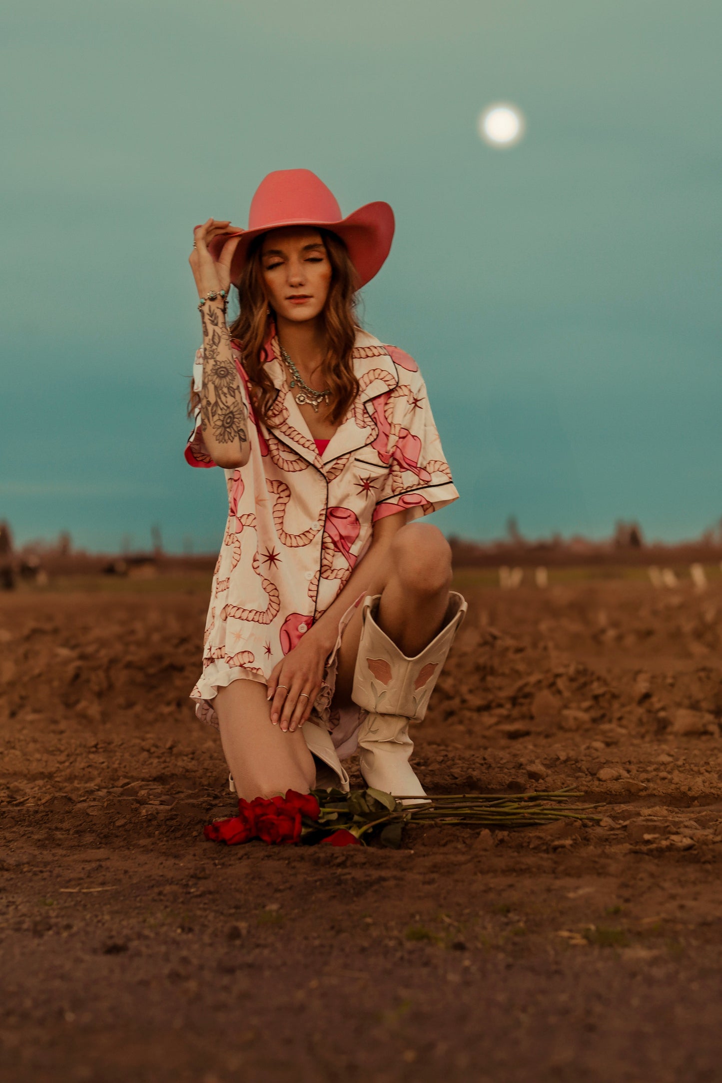 Cowboy Heart Roper Silky Pajama Sets