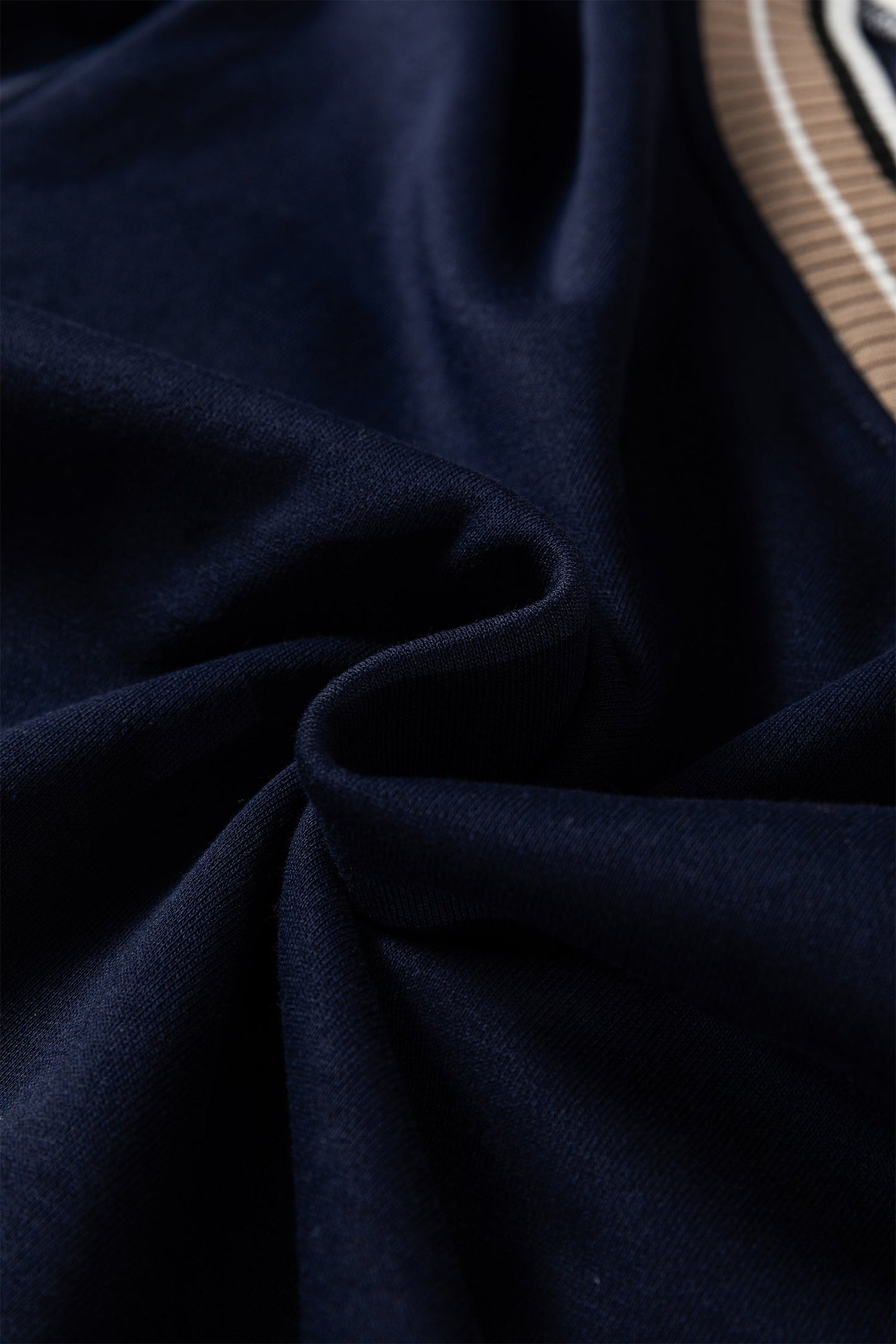 Varsity Contrast Stripe Trim V-Neck Sweatshirt