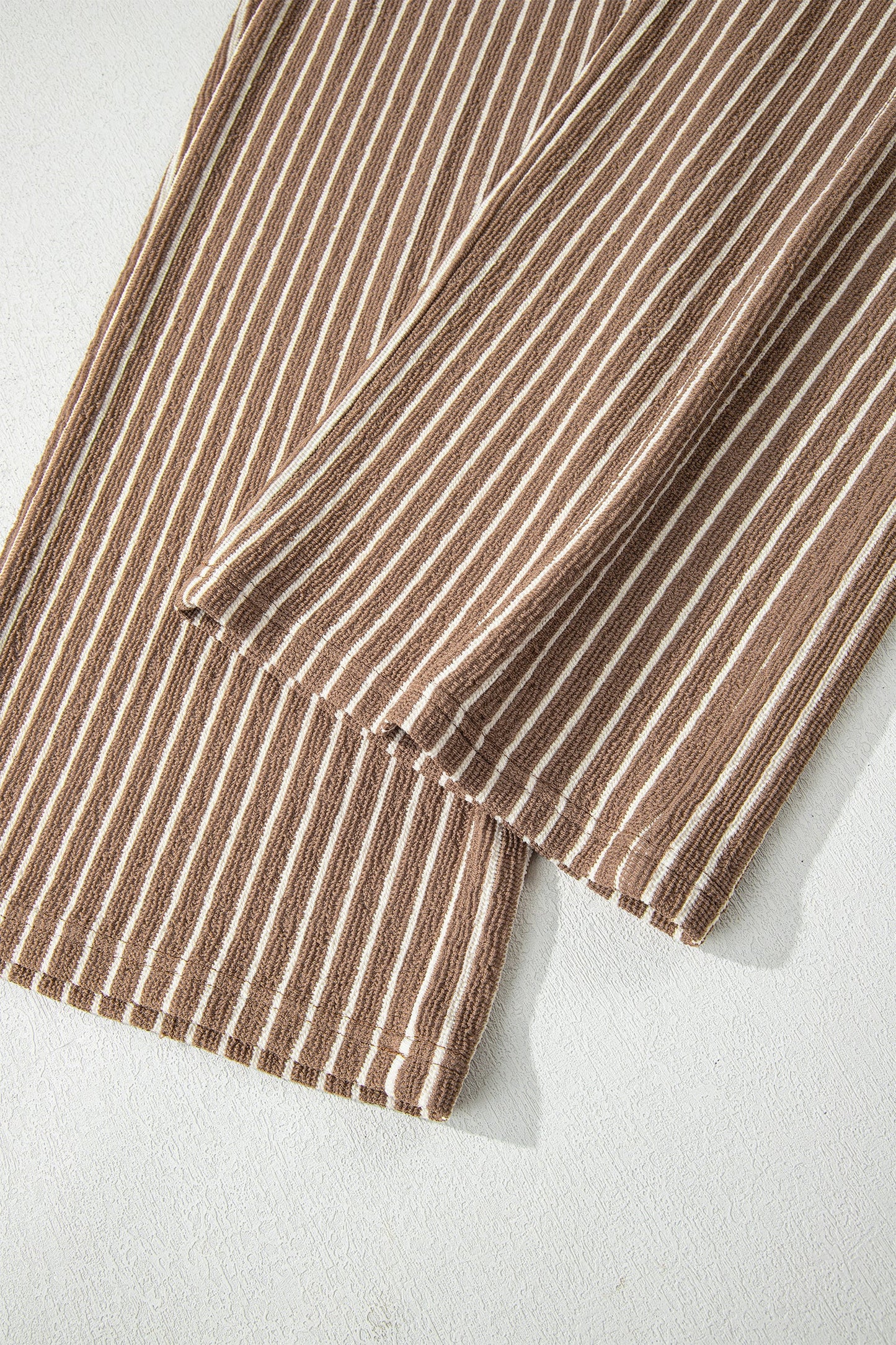 Stripe Crew Neck Tee and Drawstring Pants Set