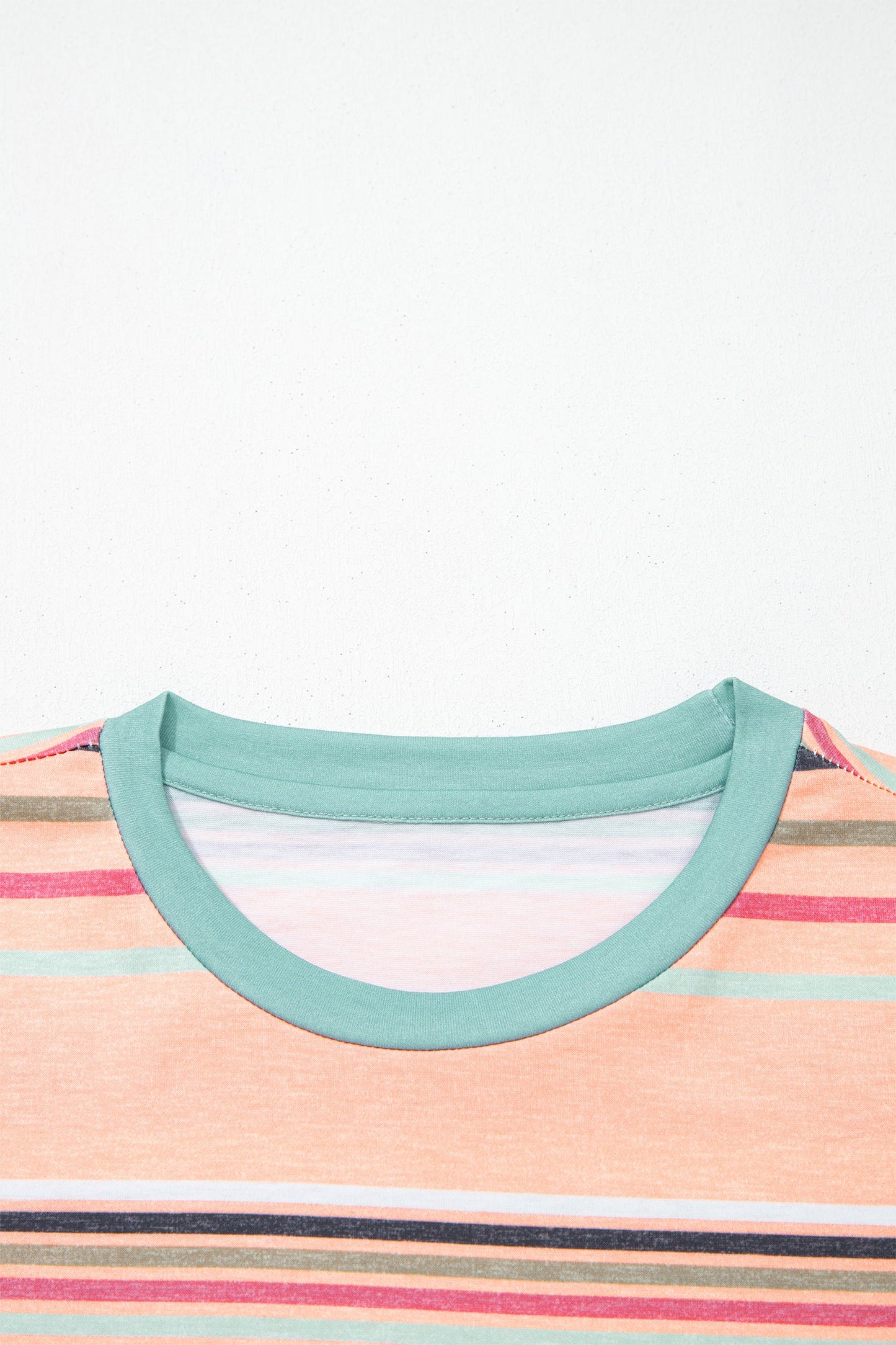 Stripe Short Sleeve Crew Neck T-Shirt