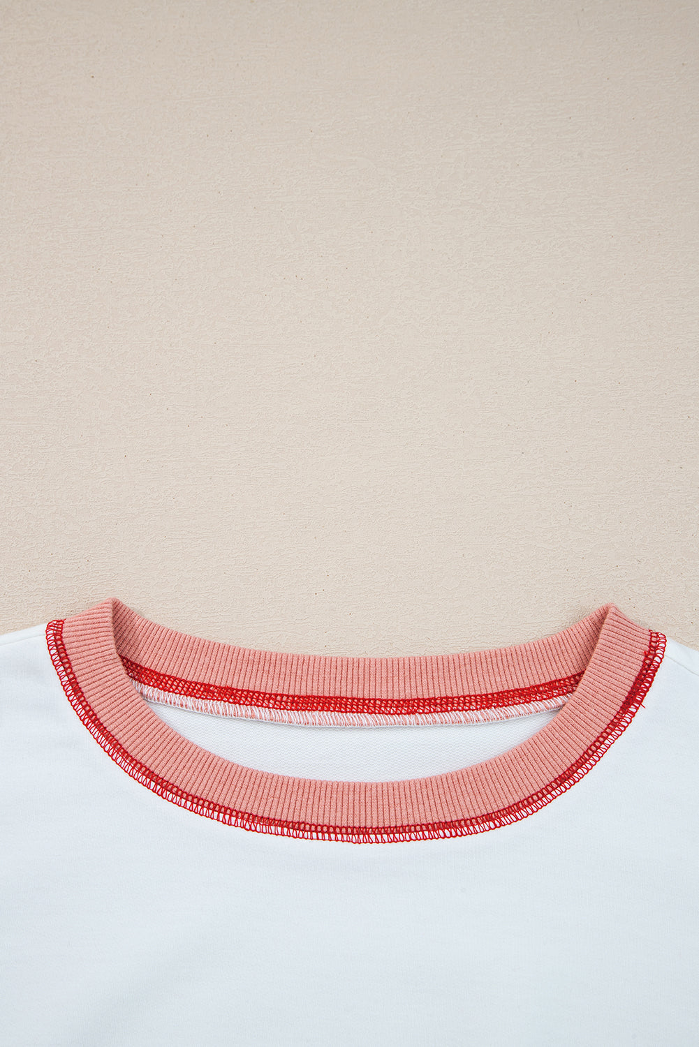 Stripe Colorblock Contrast Stitch Oversized Sweatshirt