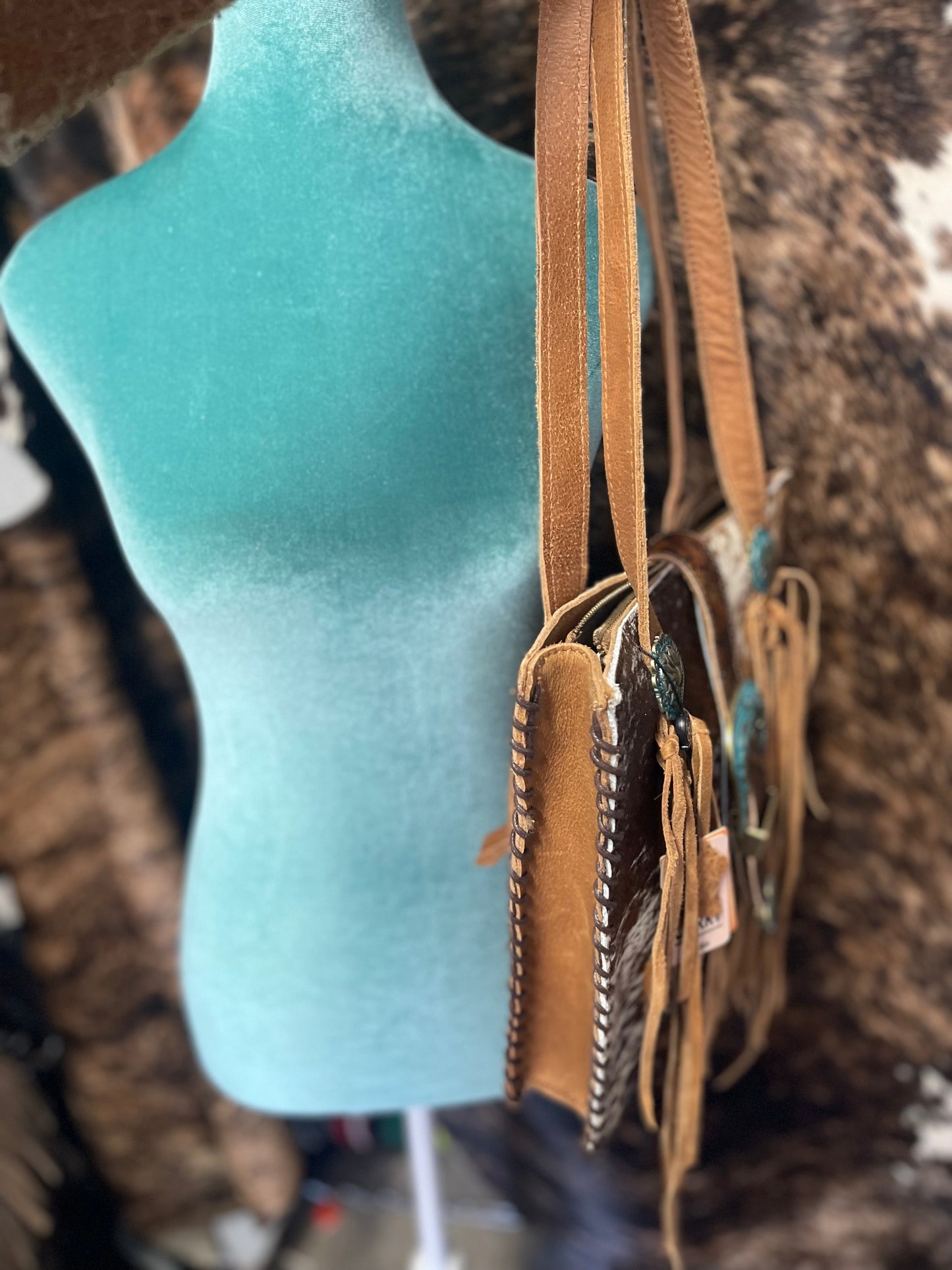 Belt Buckle Concealed Pocket Handbag Purse