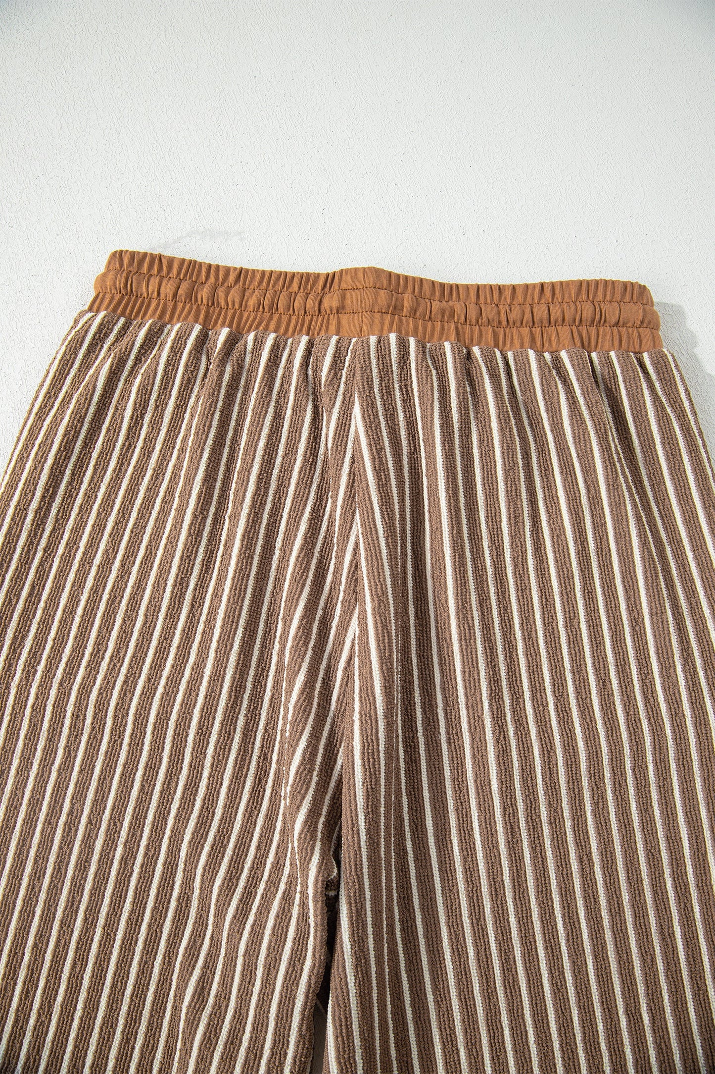 Stripe Crew Neck Tee and Drawstring Pants Set