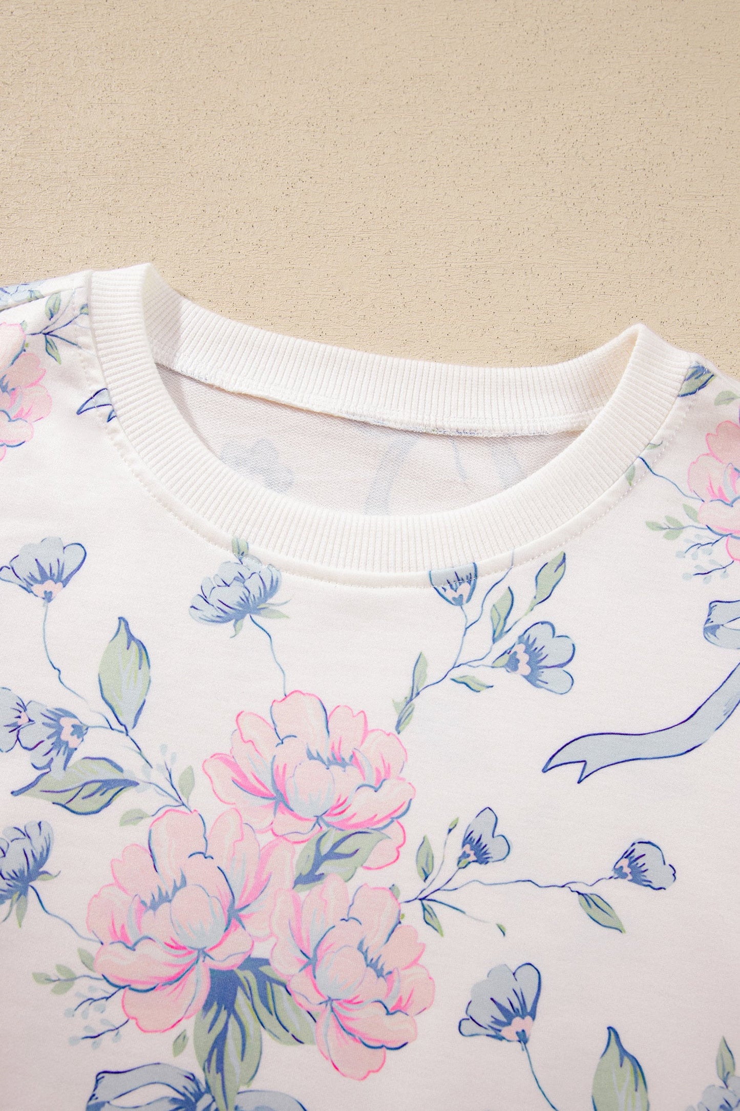 Floral Long Sleeve Top & Elastic Waist Skort Set