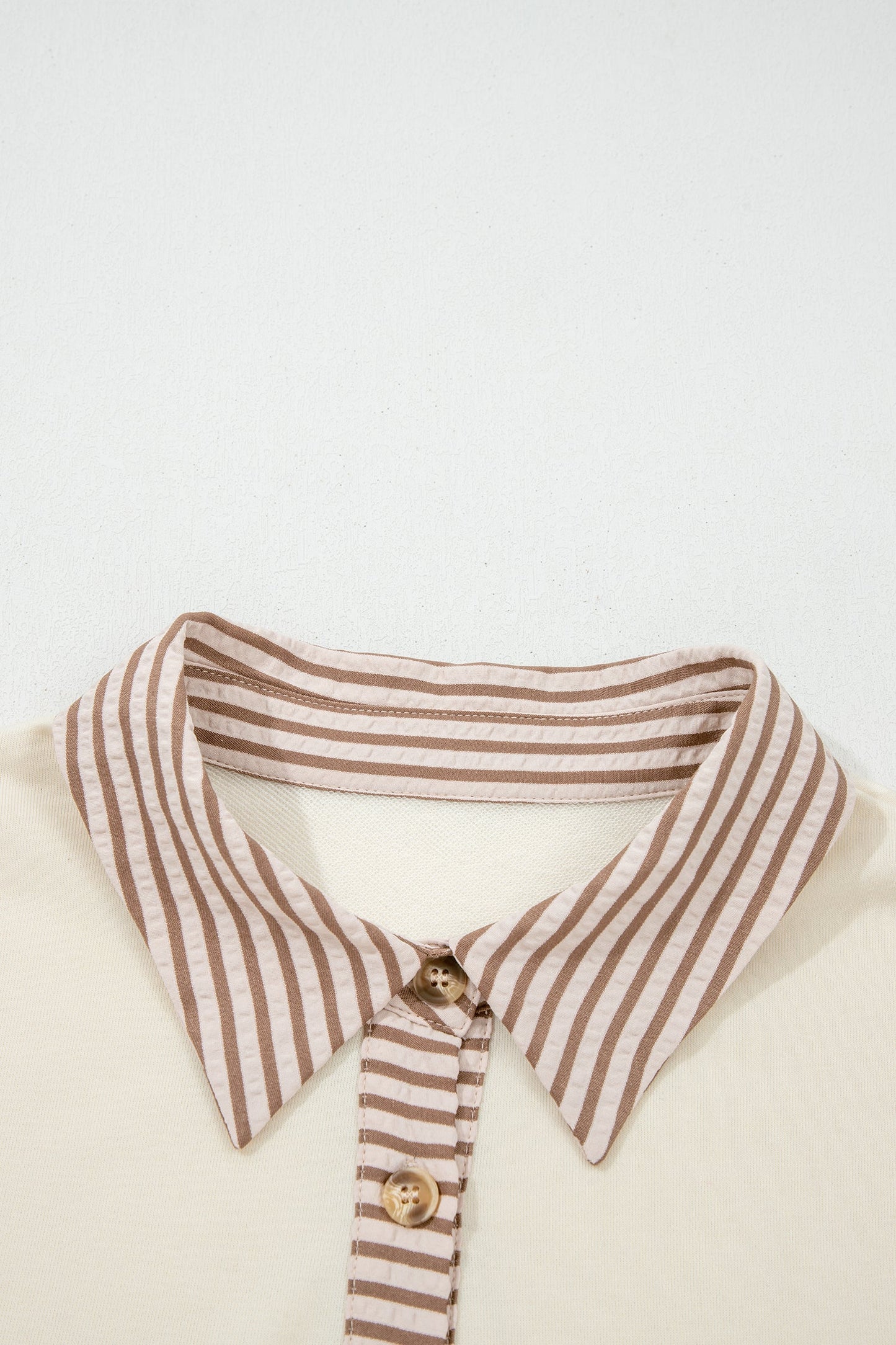 Plus Size Stripe Colorblock Patchwork Half-Button Blouse