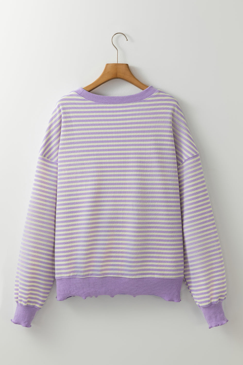 Stripe Drop Shoulder Long Sleeve Top