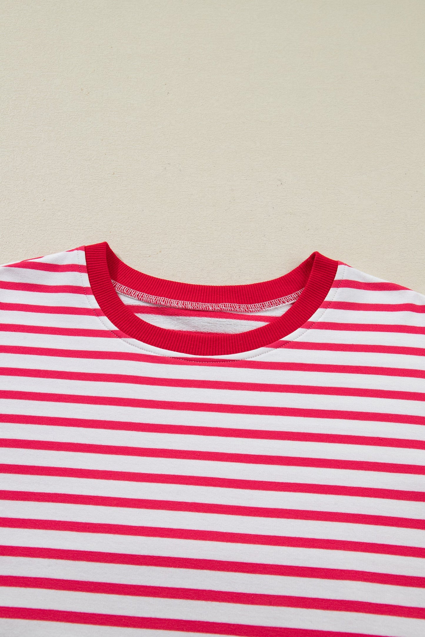 Stripe Drop Shoulder Short Sleeve T-Shirt
