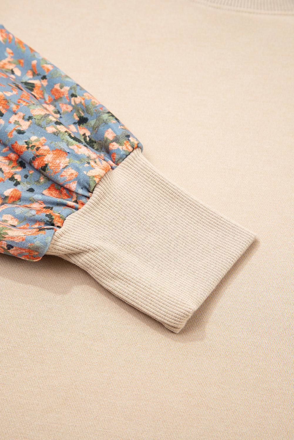 Plaid Colorblock Patchwork Sleeve Reverse Seam Sweatshirt