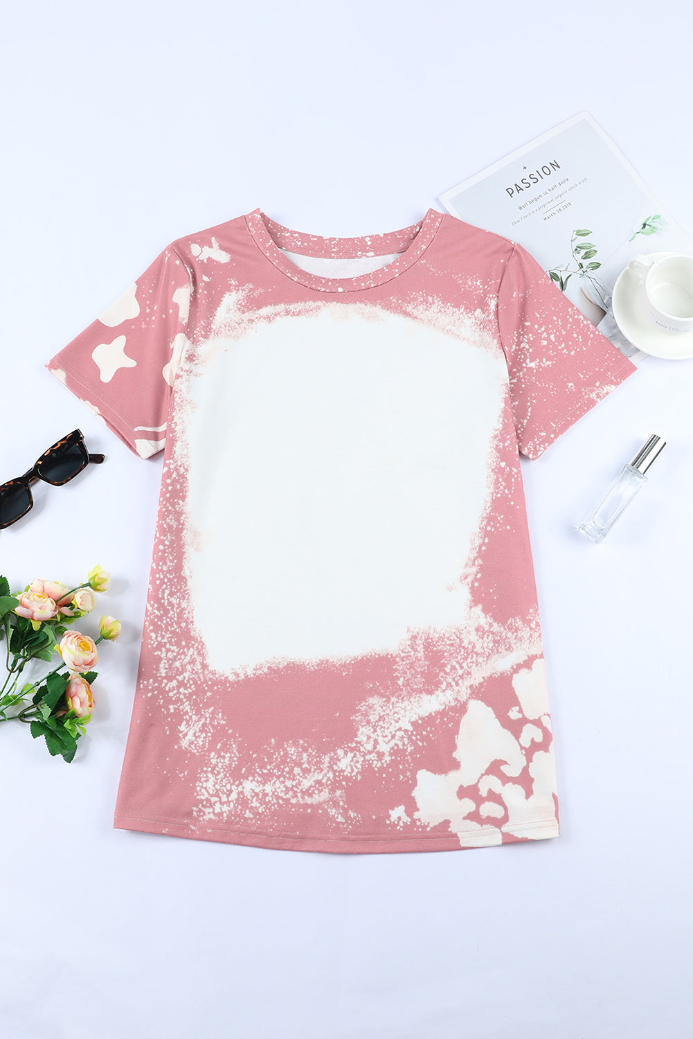 Tie Dye Bleached Short Sleeve T-Shirt