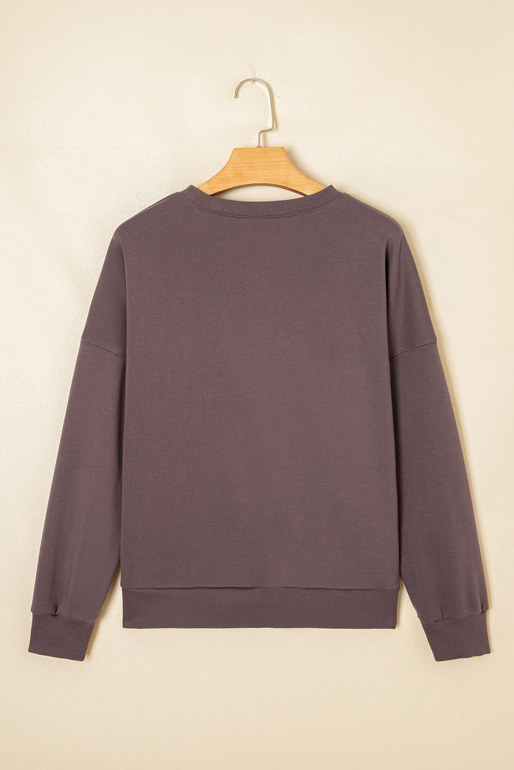 Bow Contrast Terry Drop Shoulder Sweatshirt
