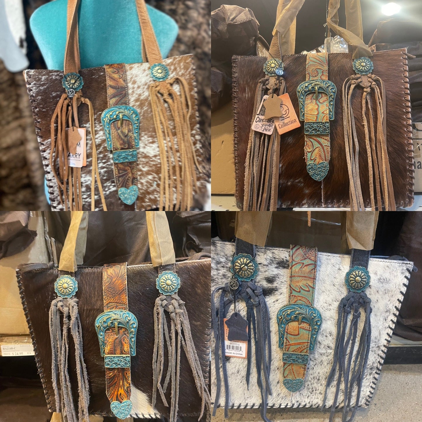 Belt Buckle Concealed Pocket Handbag Purse