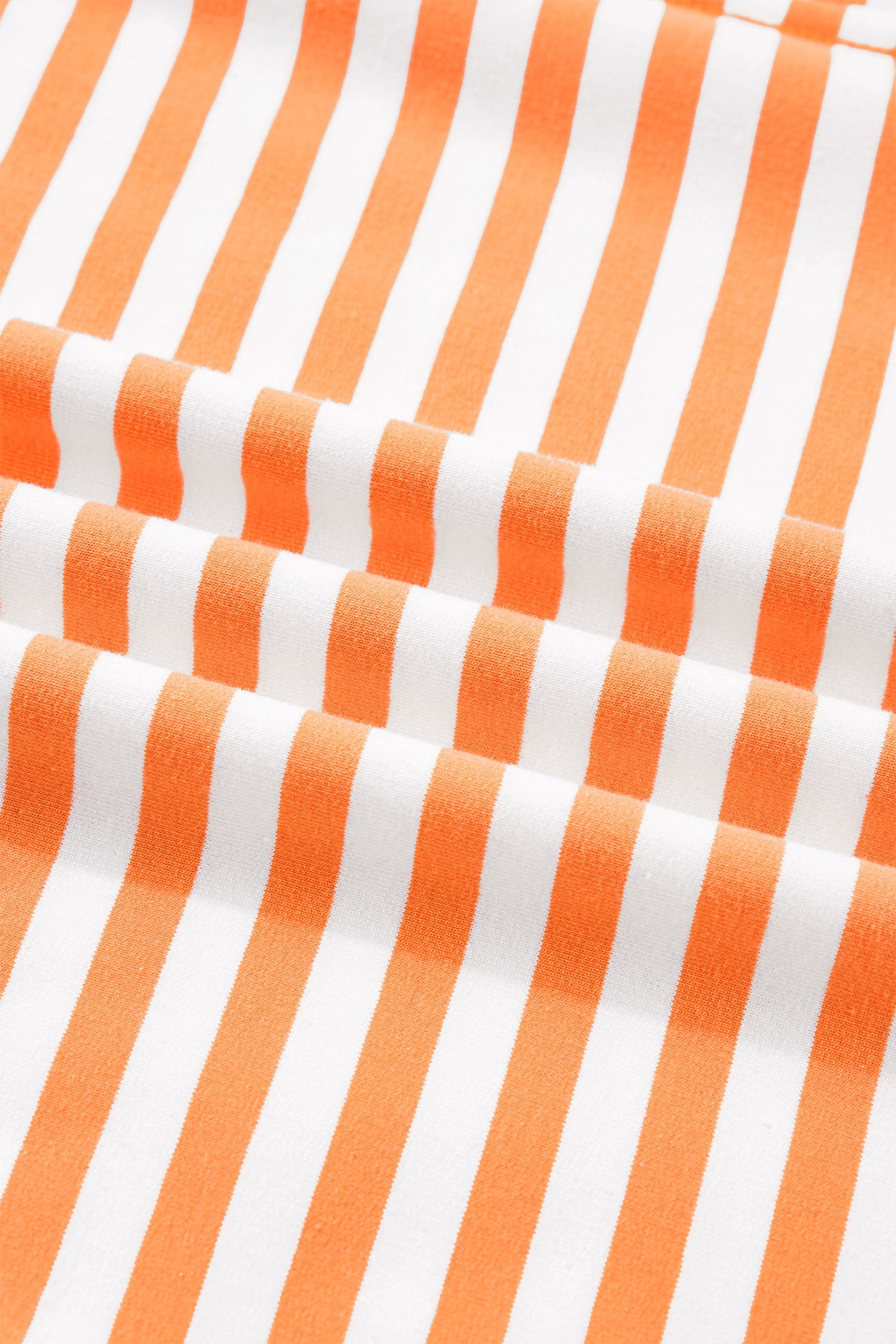 Stripe 3/4 Sleeve Exposed Seam Pullover Top