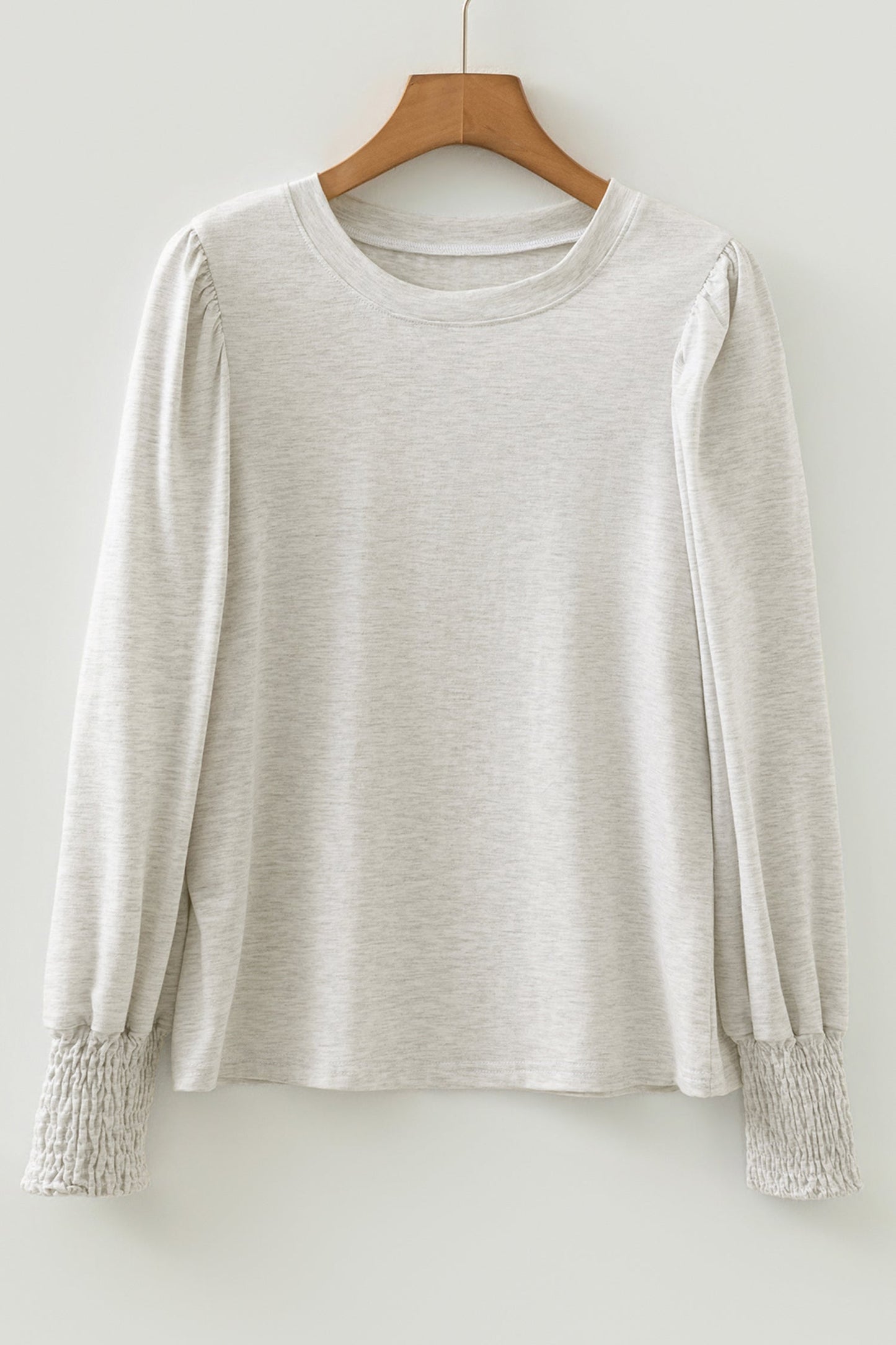 Puff Sleeve Shirred Cuff Peasant Top