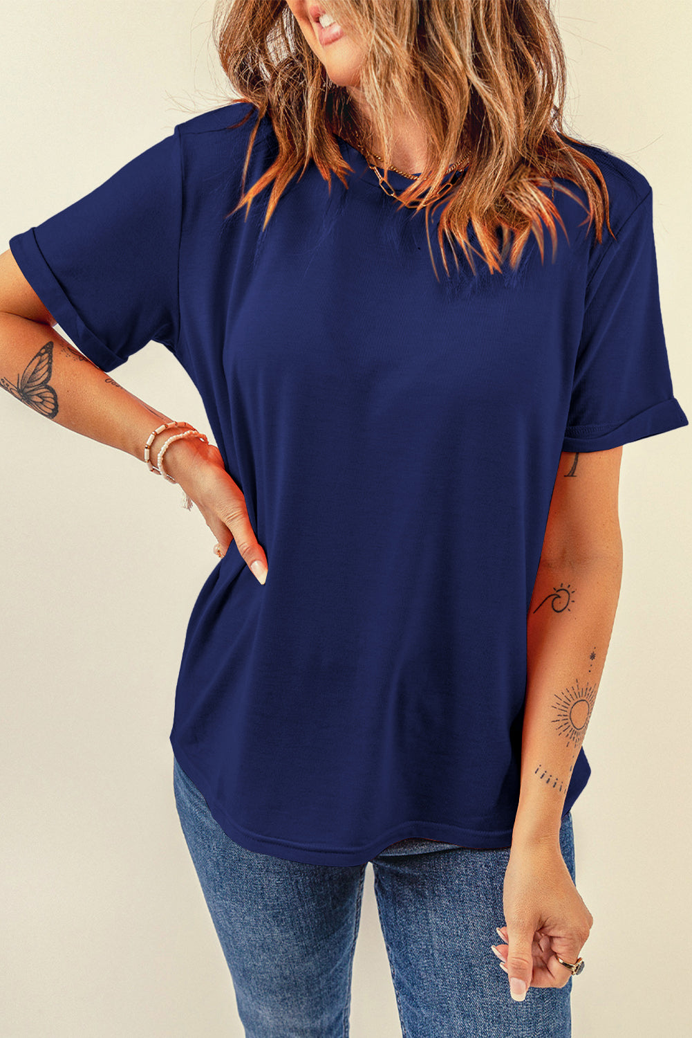 Plain Crew Neck Tee