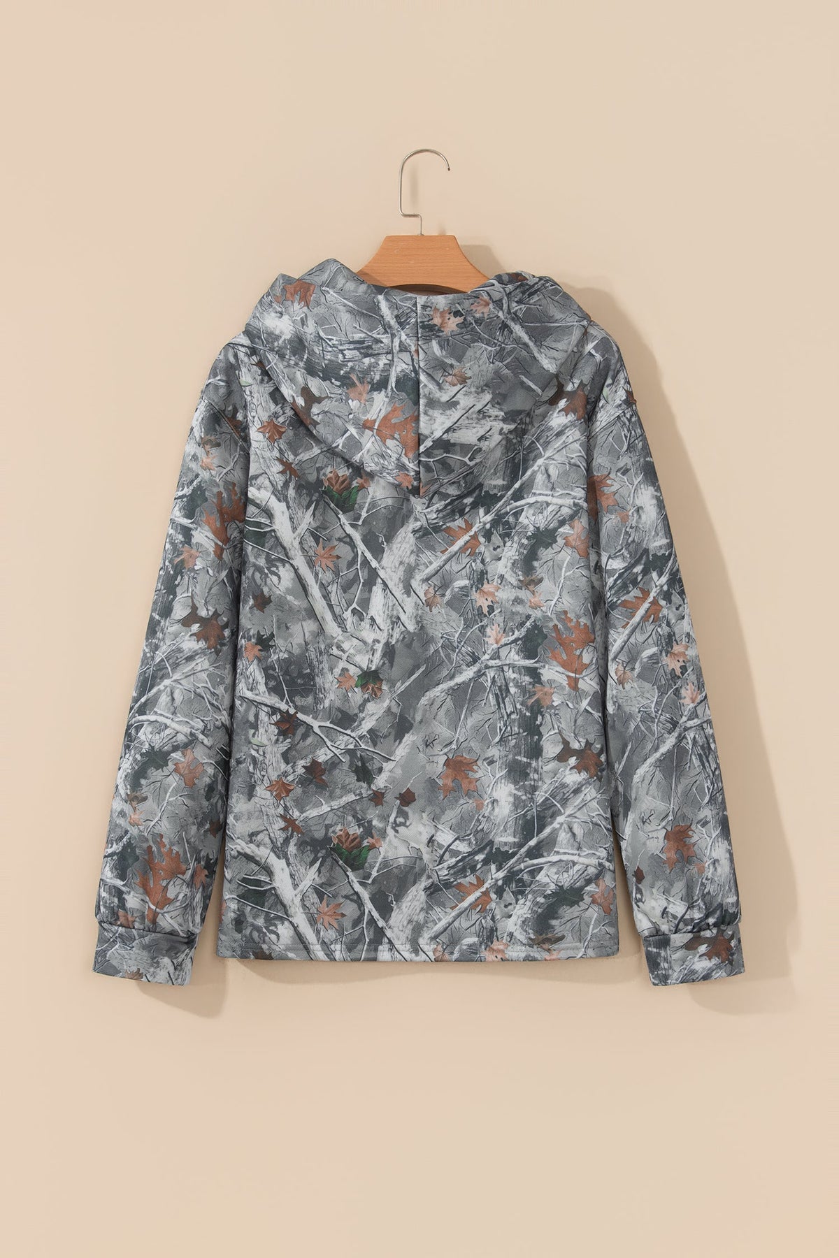 JESUS LOVES YOU Woodland Camo Letter Print Hoodie